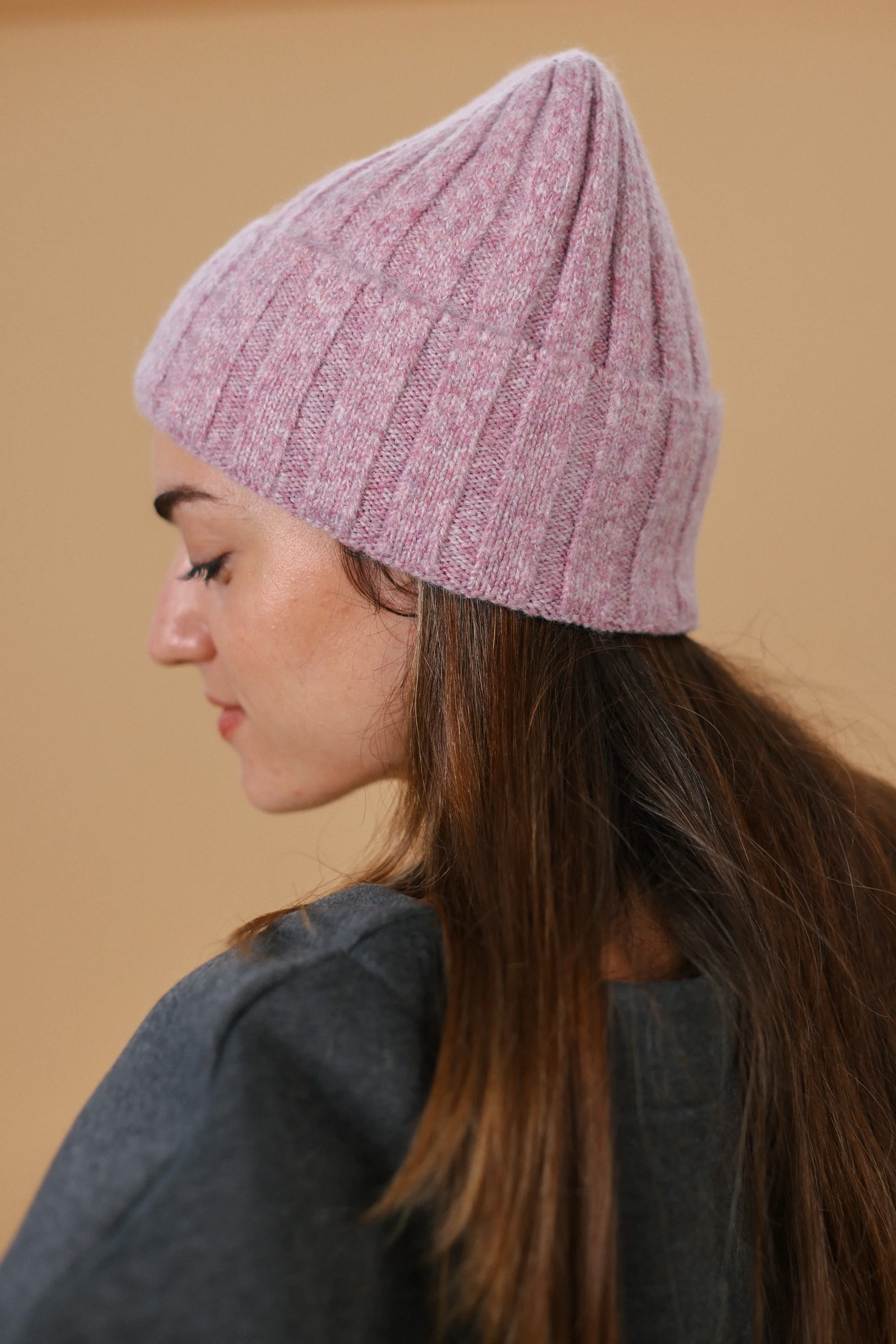 Beanie Cozy Knit Pink - Image 4