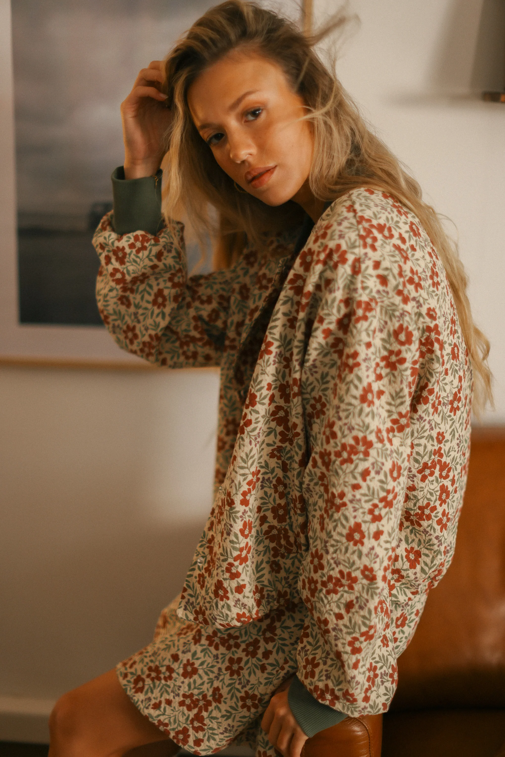 Bomber Jacket Lotta Cream Flowers - Image 19