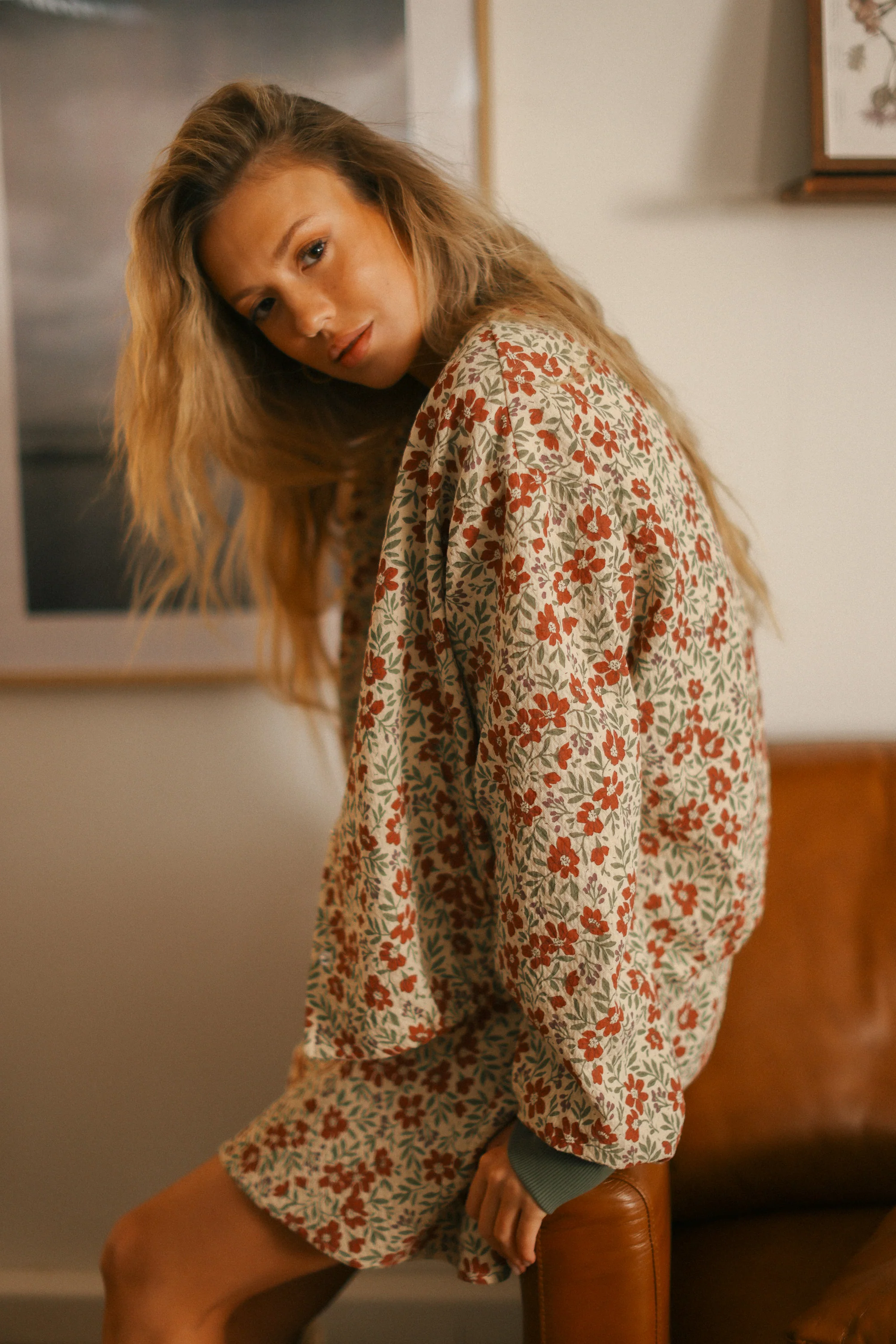 Bomber Jacket Lotta Cream Flowers - Image 20