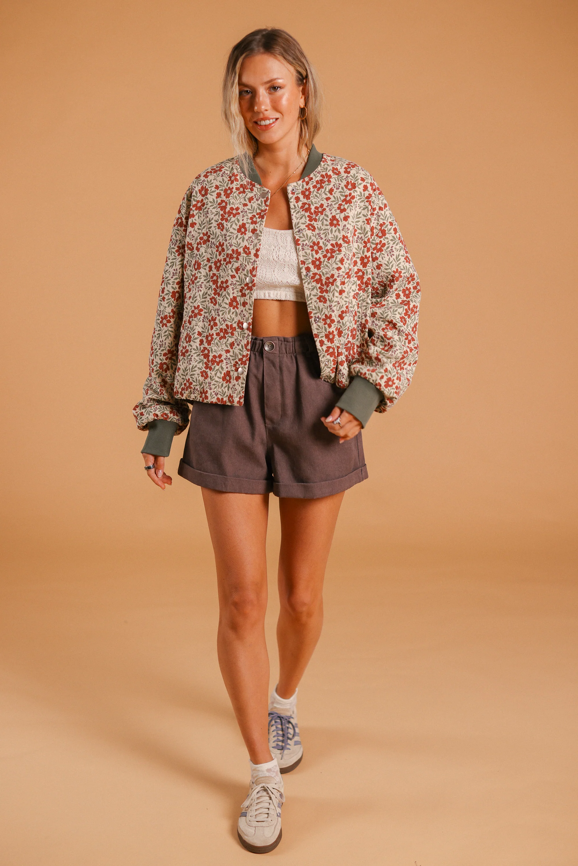 Bomber Jacket Lotta Cream Flowers - Image 23