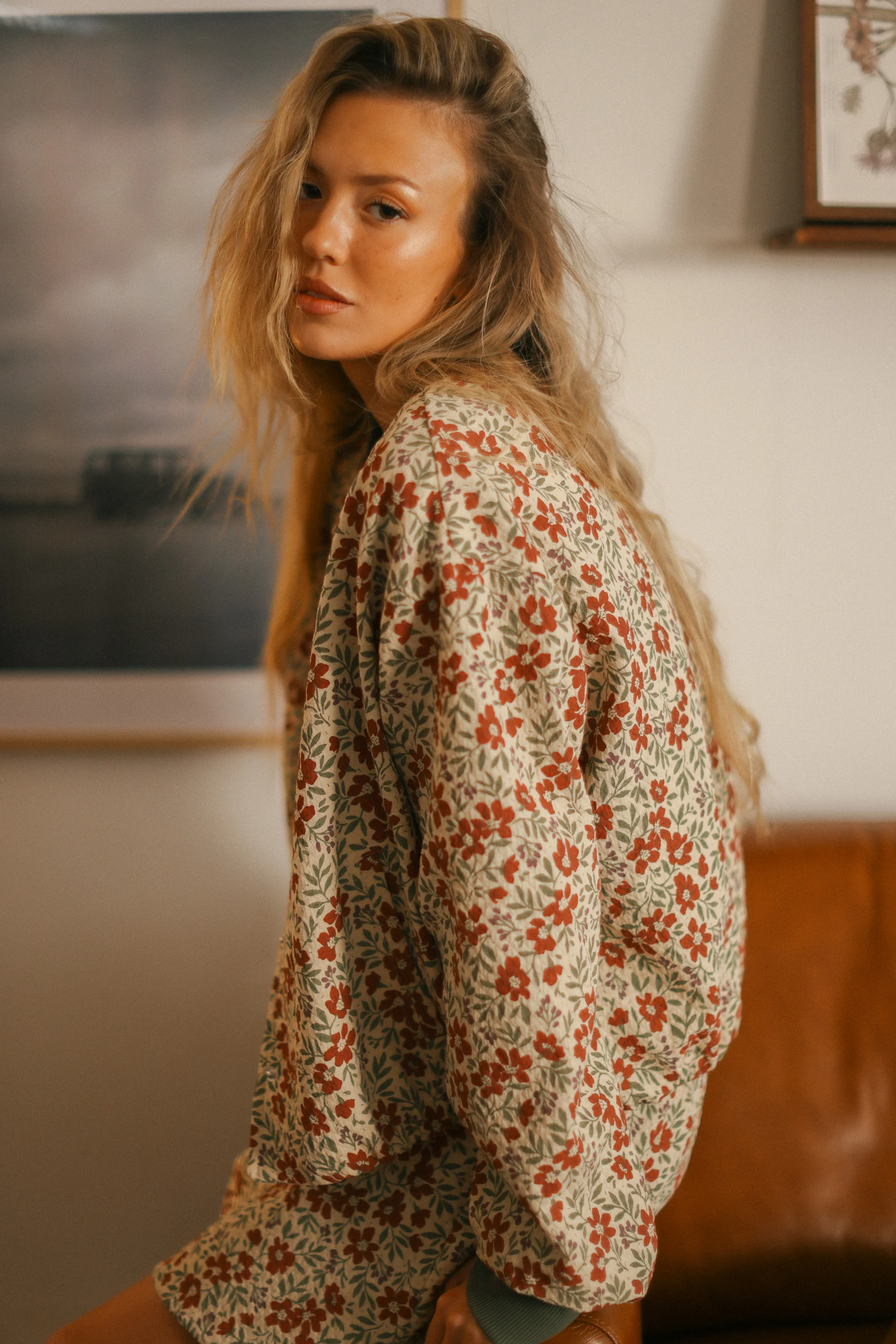 Bomber Jacket Lotta Cream Flowers - Image 5