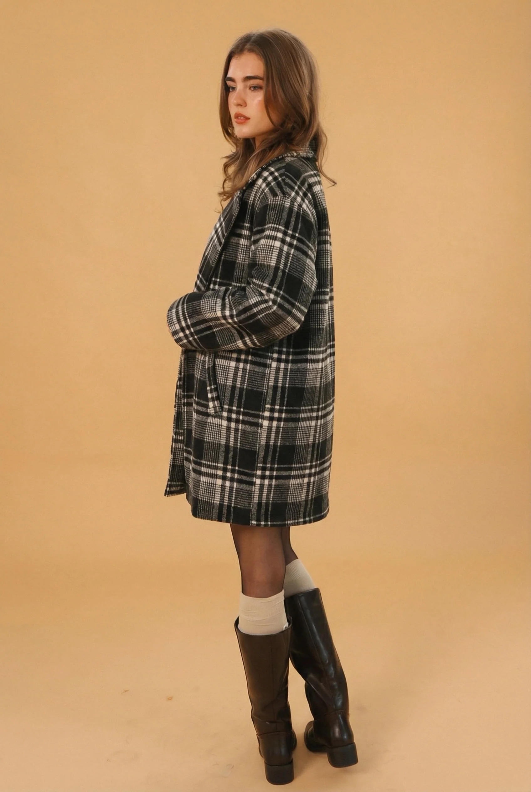 Coat Brinley Black Checkered - Image 4