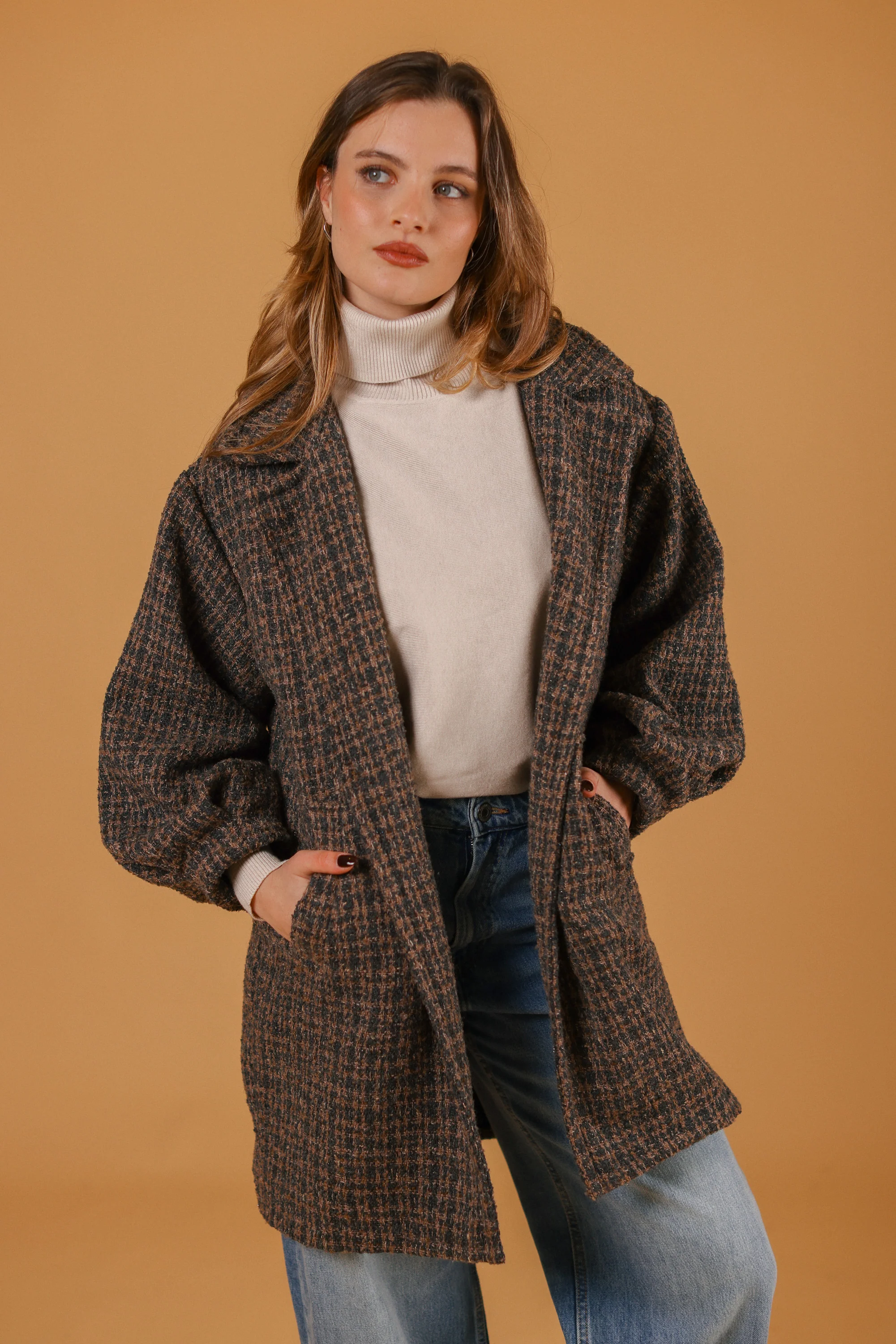 Coat Brinley Petrol-Brown - Image 7