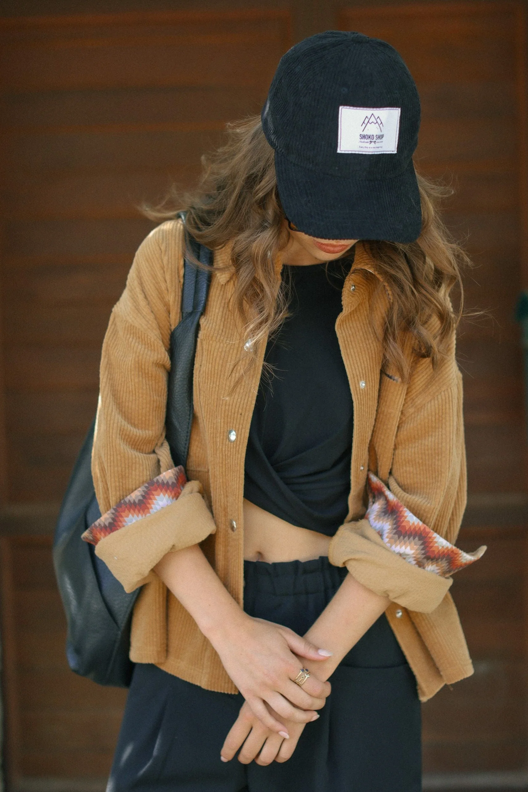 Corduroy Cap Jemima Black