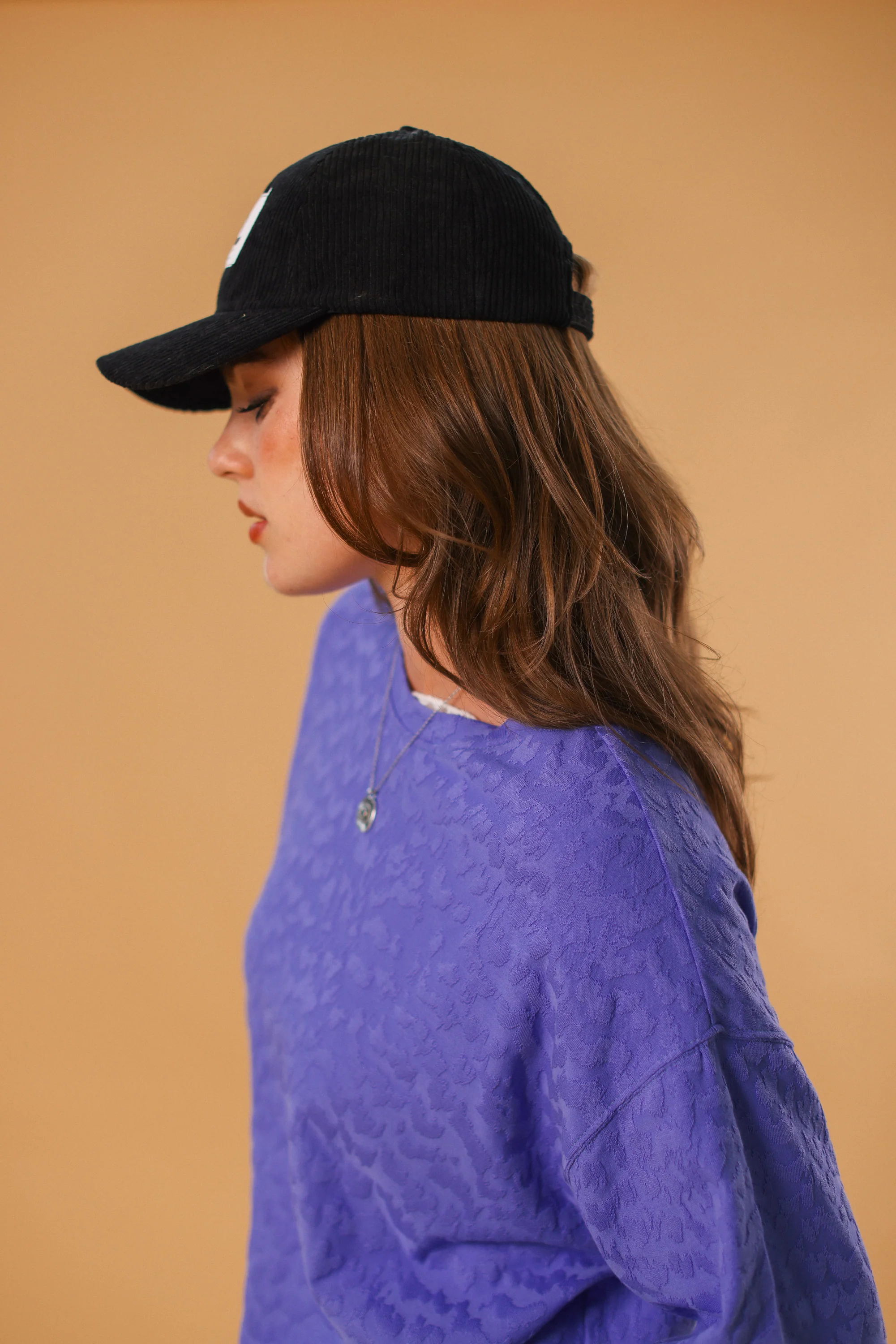 Corduroy Cap Jemima Black - Image 4