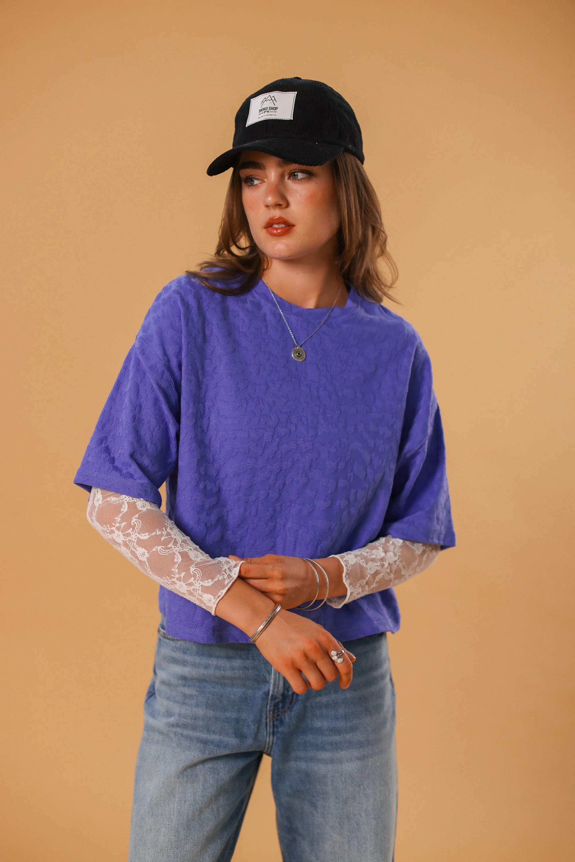 Corduroy Cap Jemima Black - Image 7