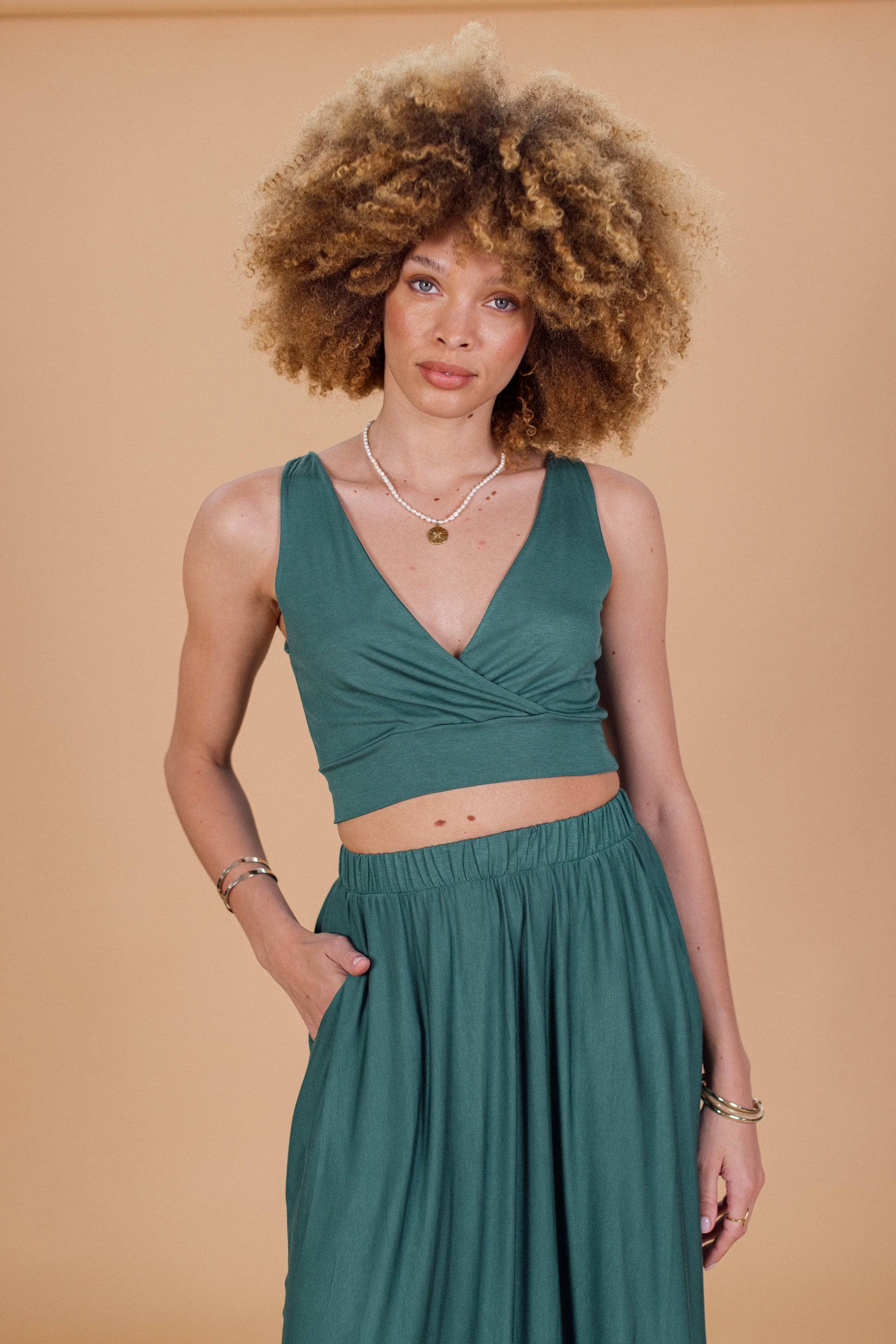 Crop Top Itzel Emerald Green - Image 3