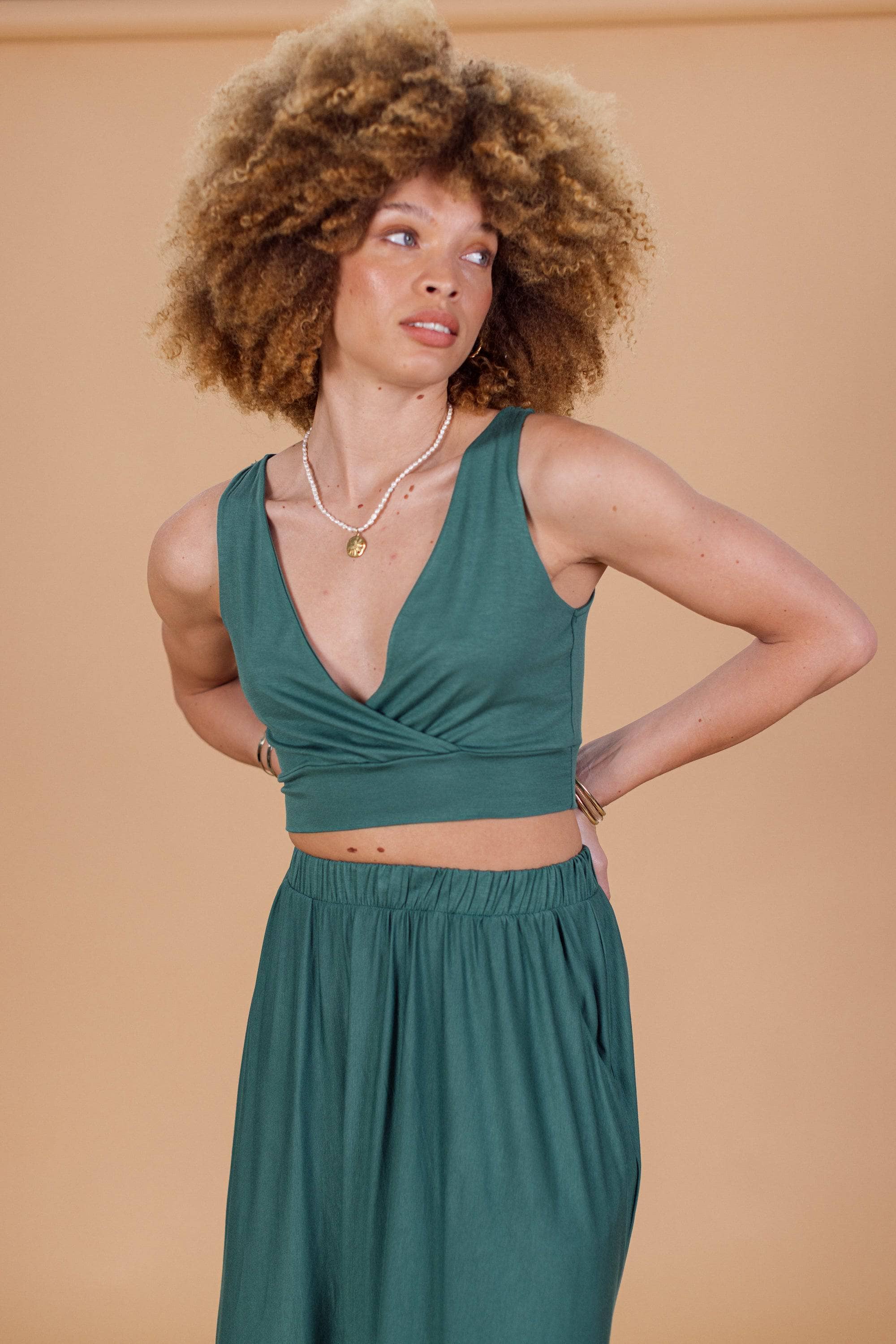 Crop Top Itzel Emerald Green - Image 4