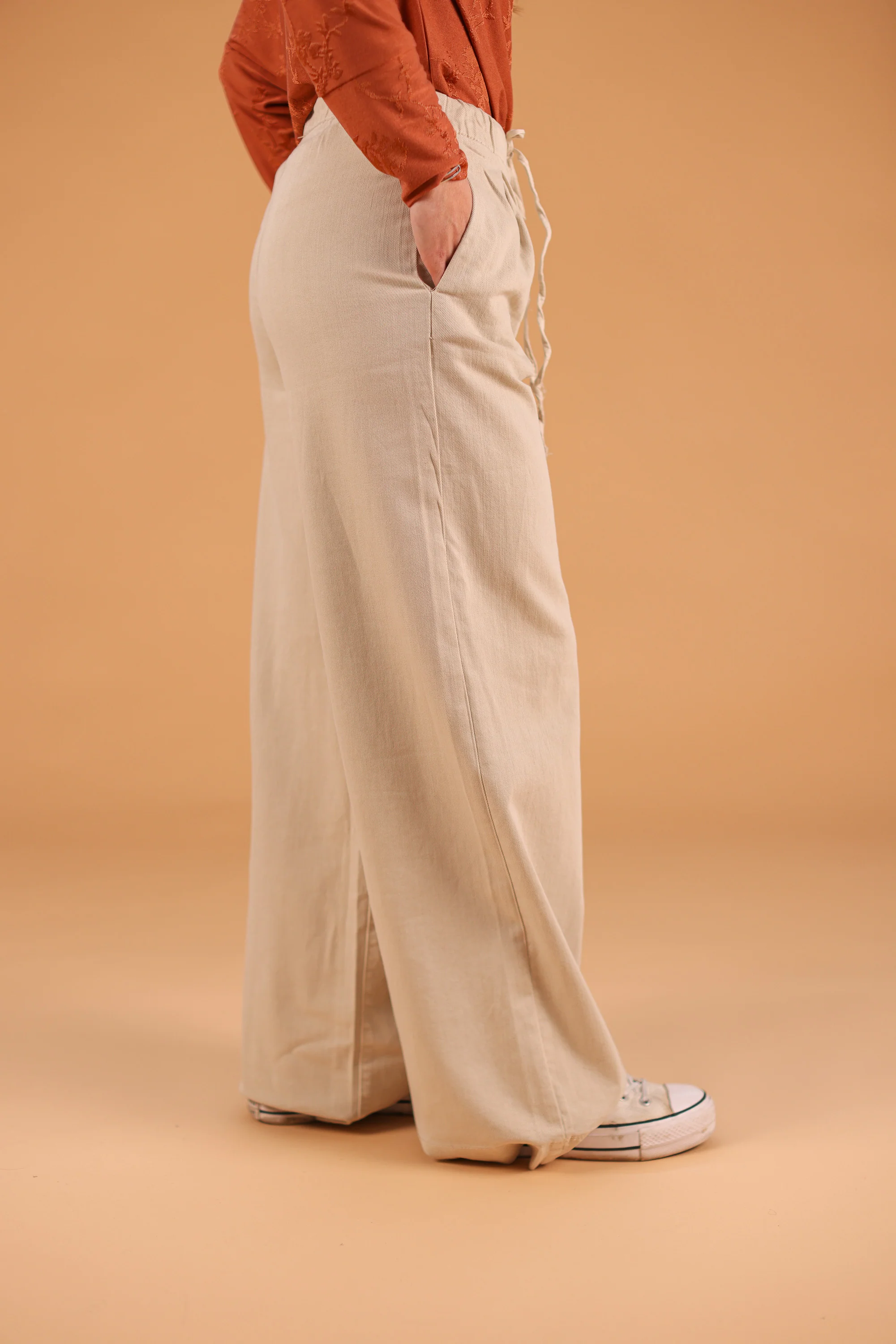 Denim Pants Navea Beige - Image 3