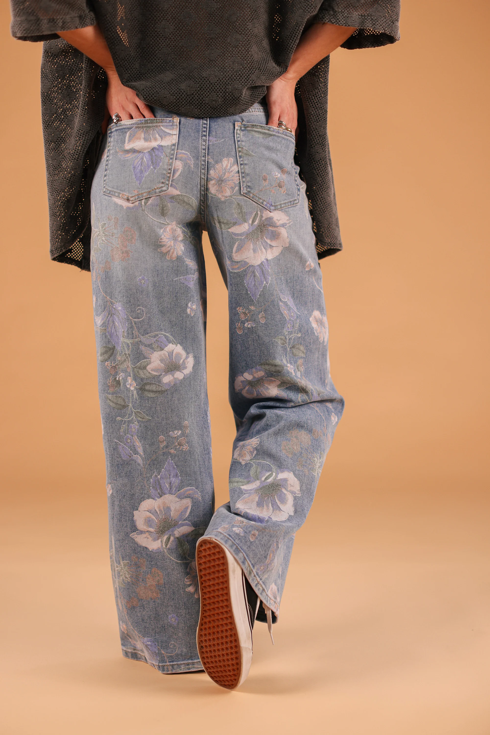 Denim Pants Wildflowers - Image 3