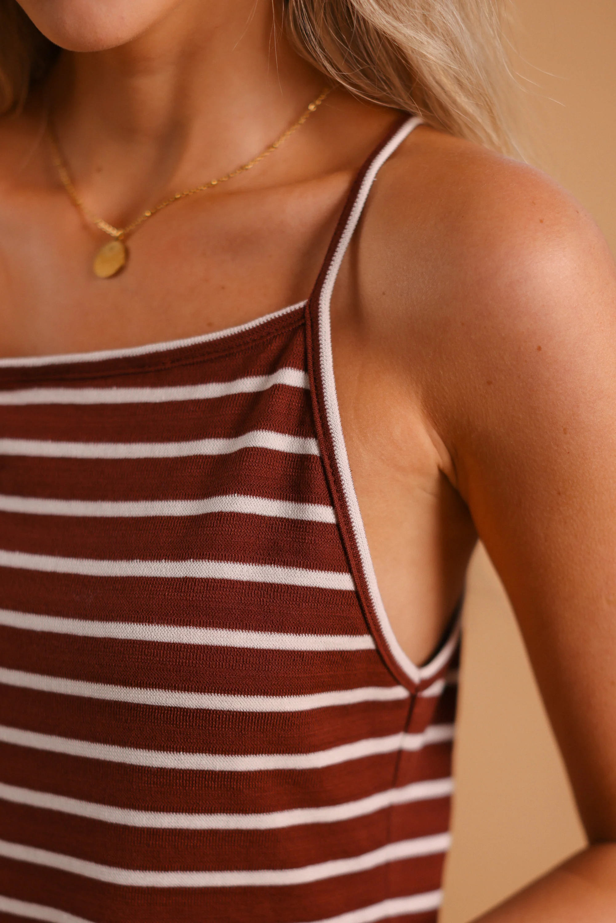 Dress Angie Maroon Stripes - Image 6