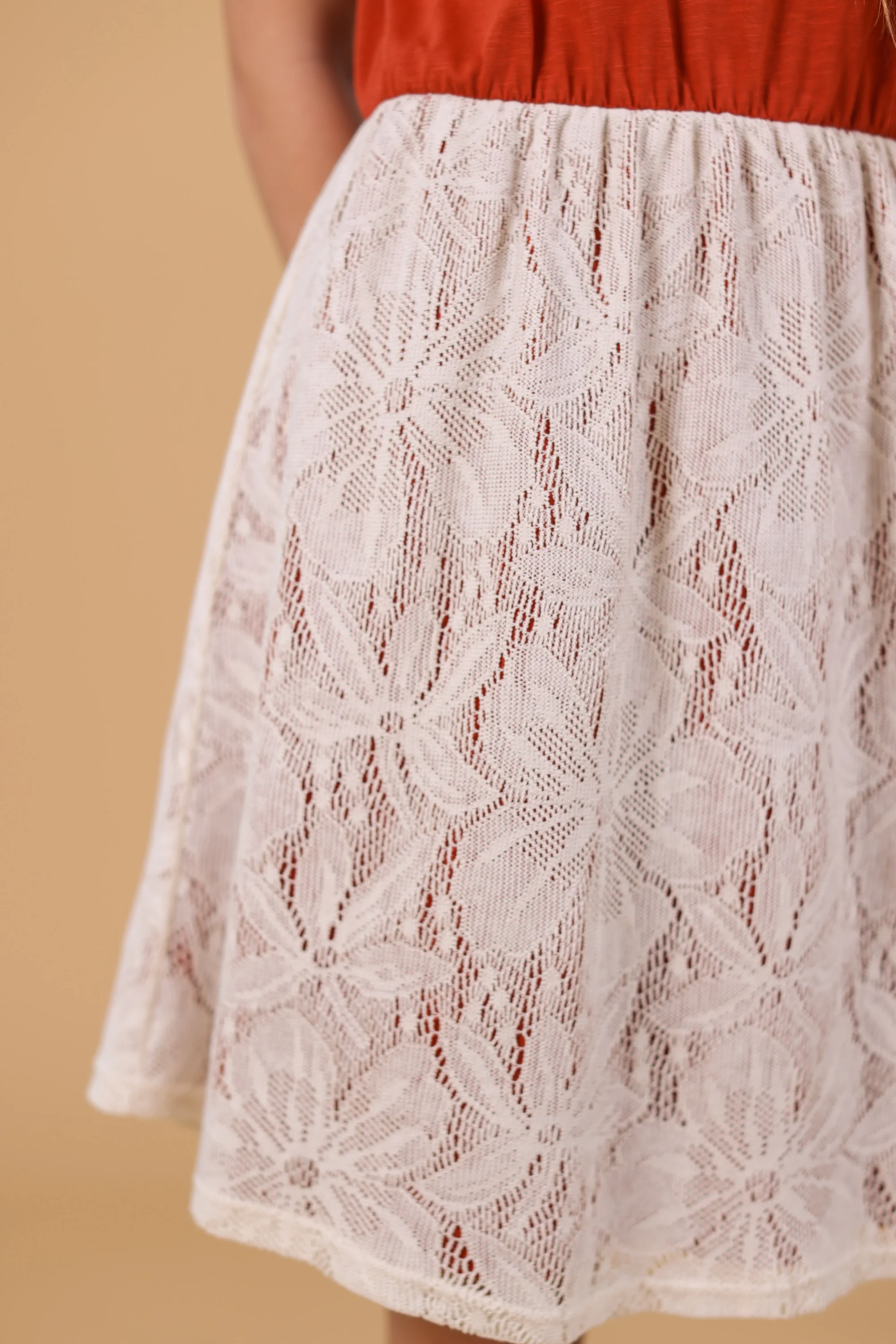 Dress Annie Burnt Orange Lace - Image 2