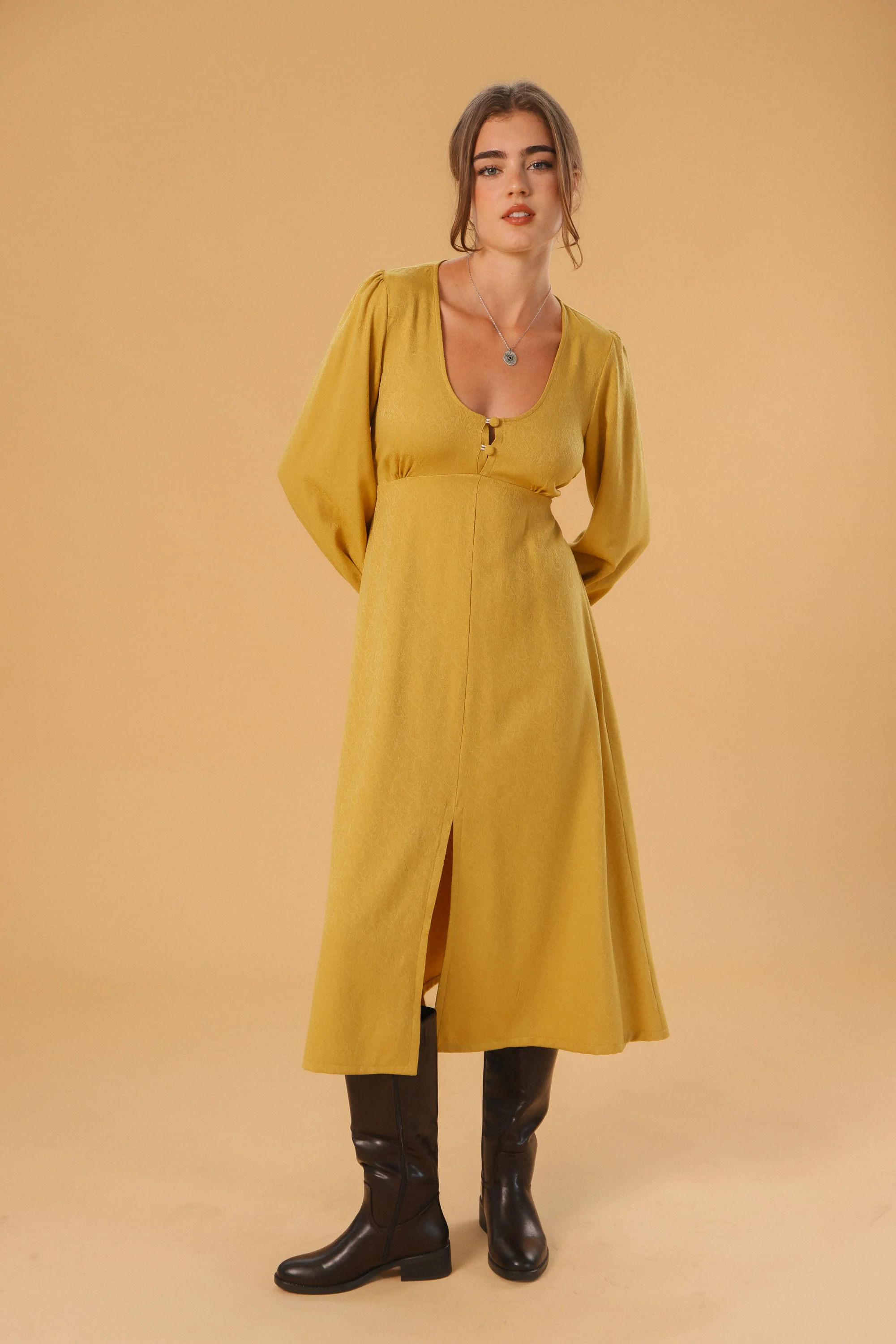 Dress Bronte Mustard - Image 5