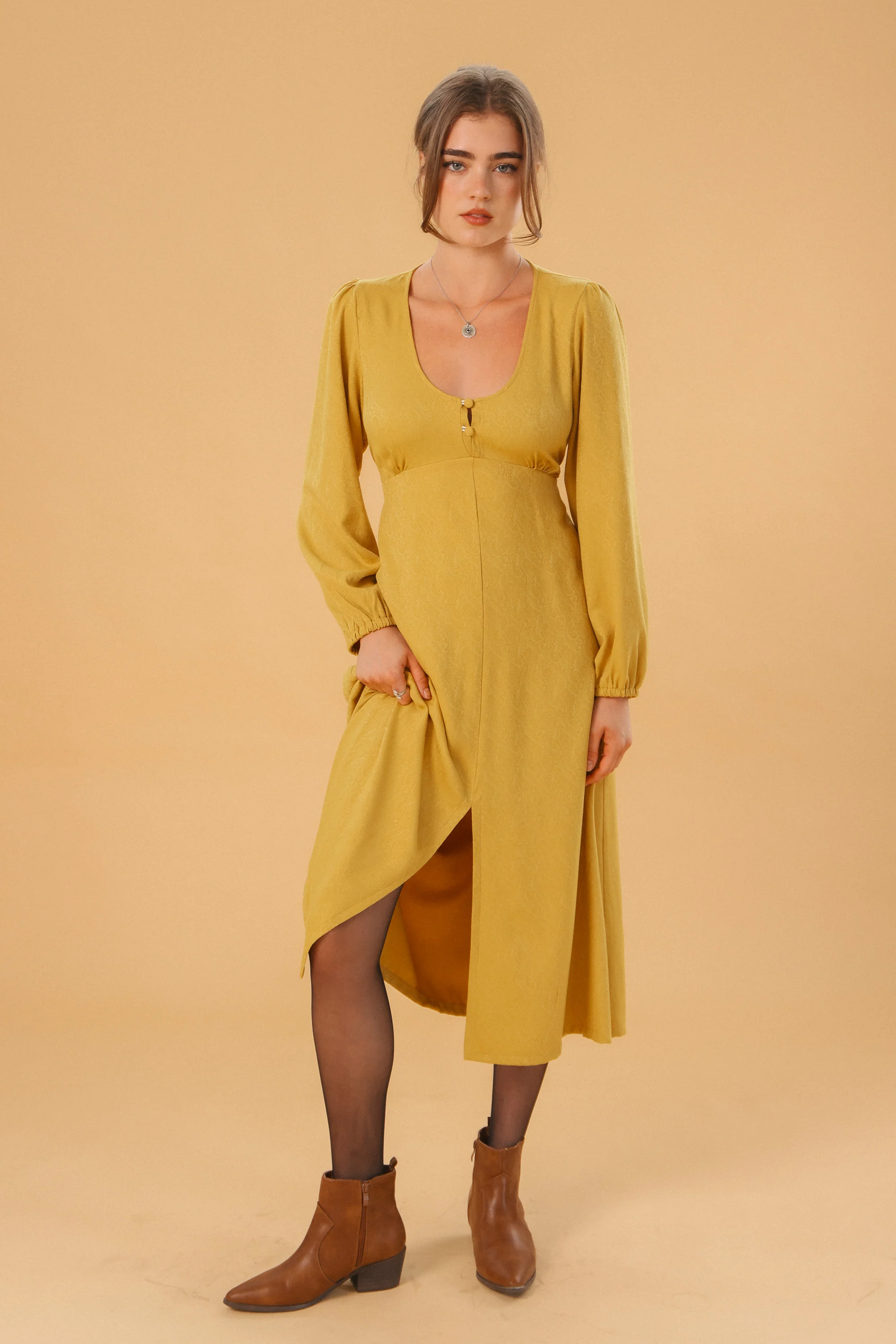 Dress Bronte Mustard - Image 6