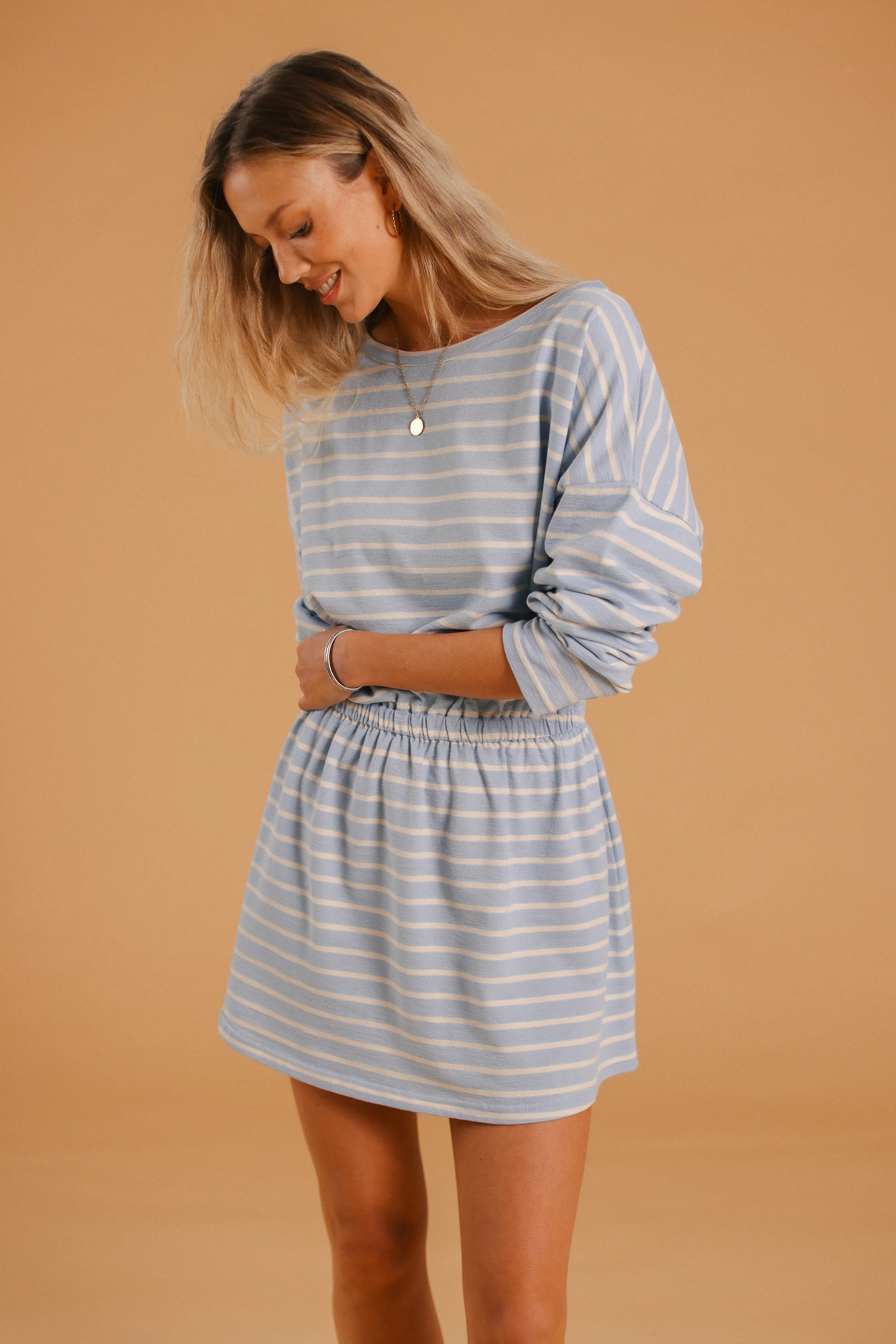 Dress Isabela Light Blue Stripes - Image 11