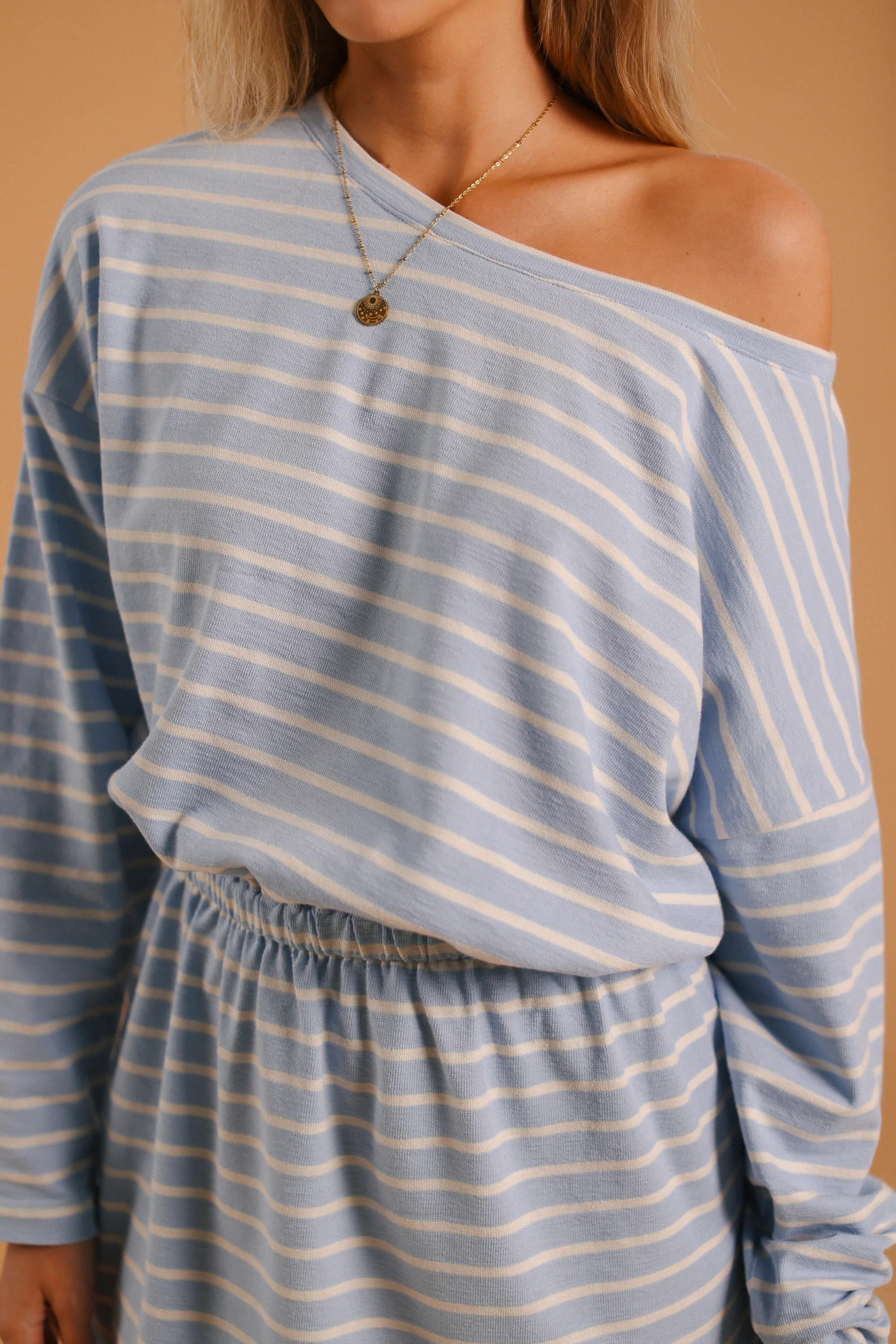 Dress Isabela Light Blue Stripes - Image 4