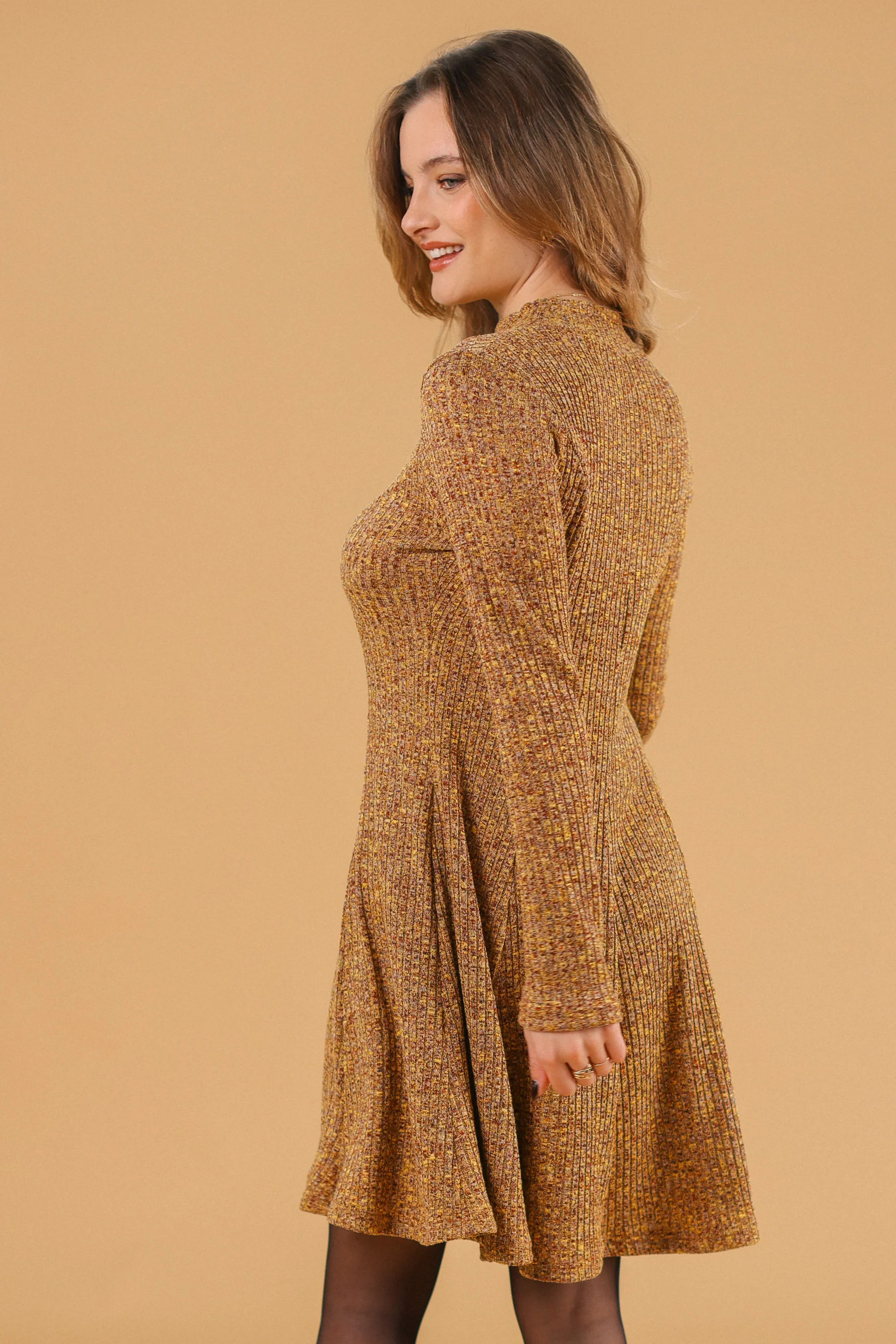 Dress Janette Mustard Melange