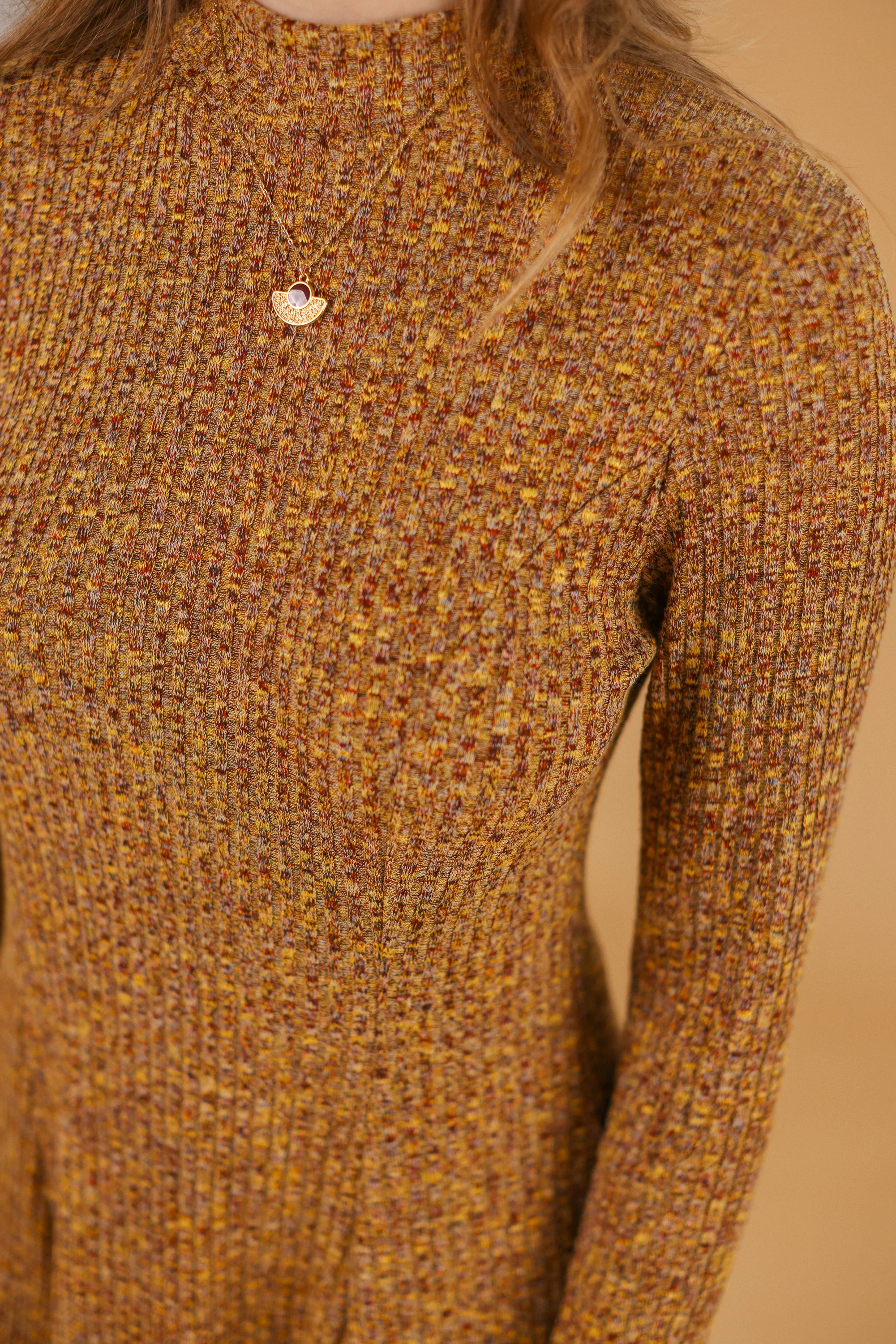 Dress Janette Mustard Melange - Image 6