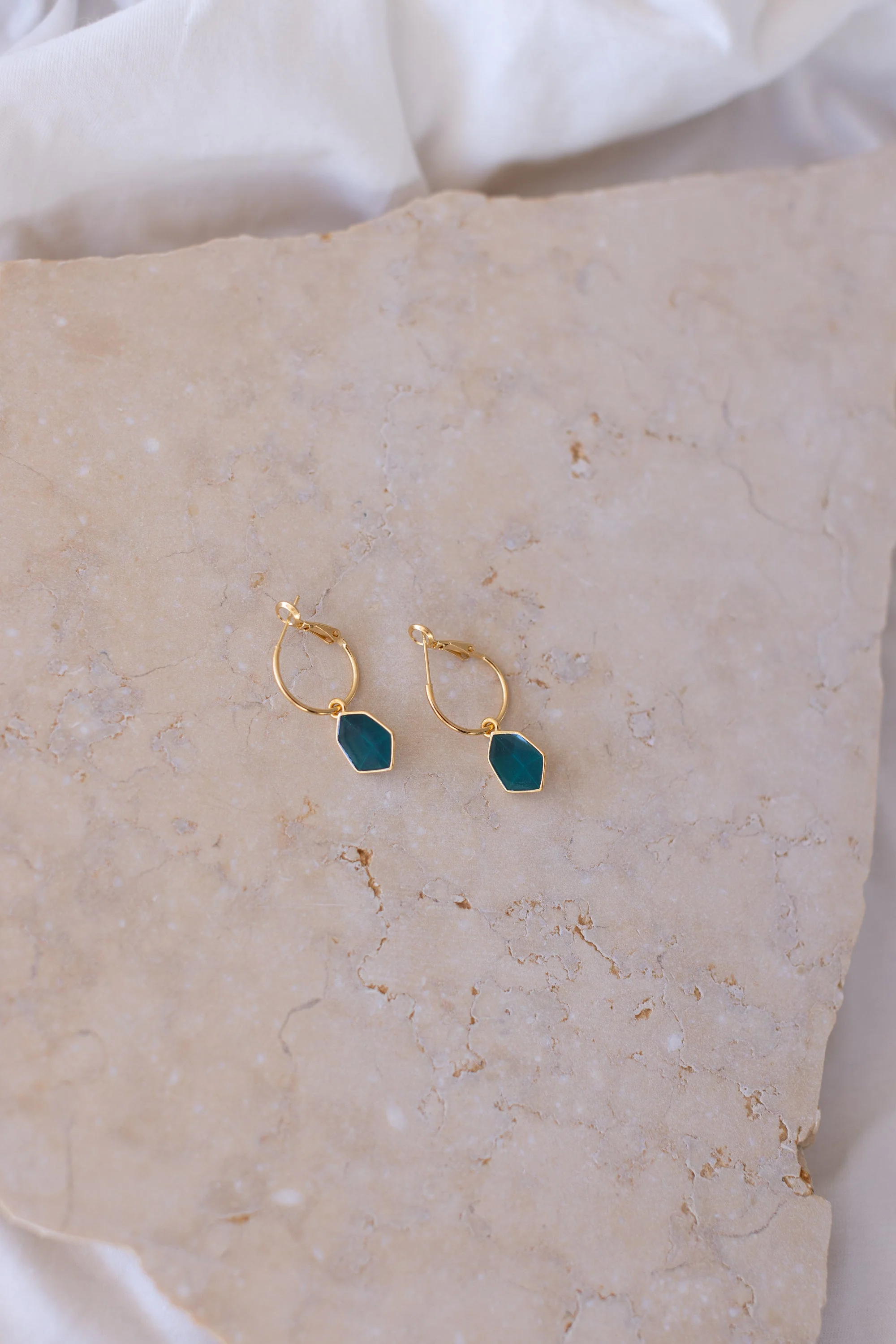 Earrings Infinity Green