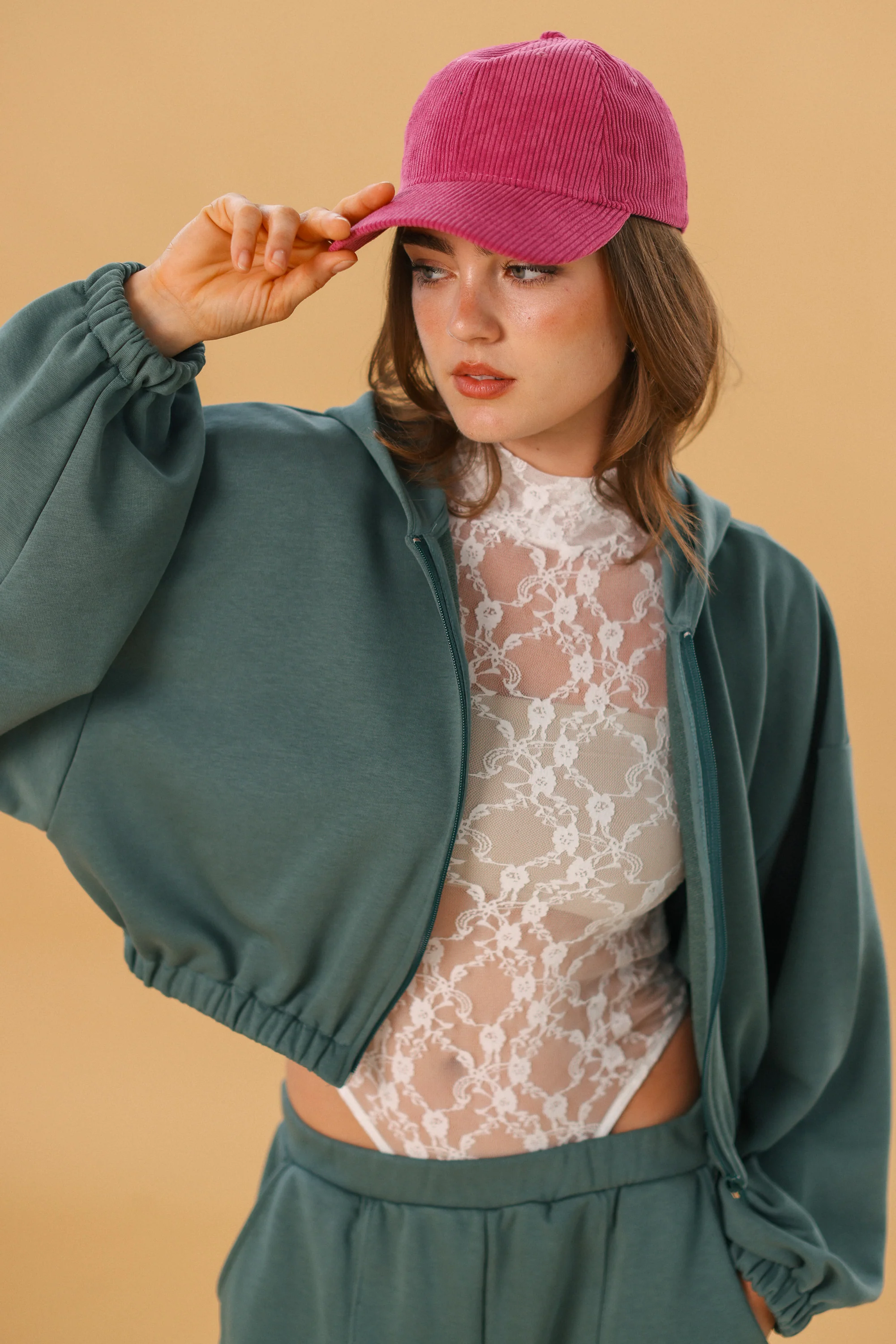 Hooded Cardigan Bea Sage Green