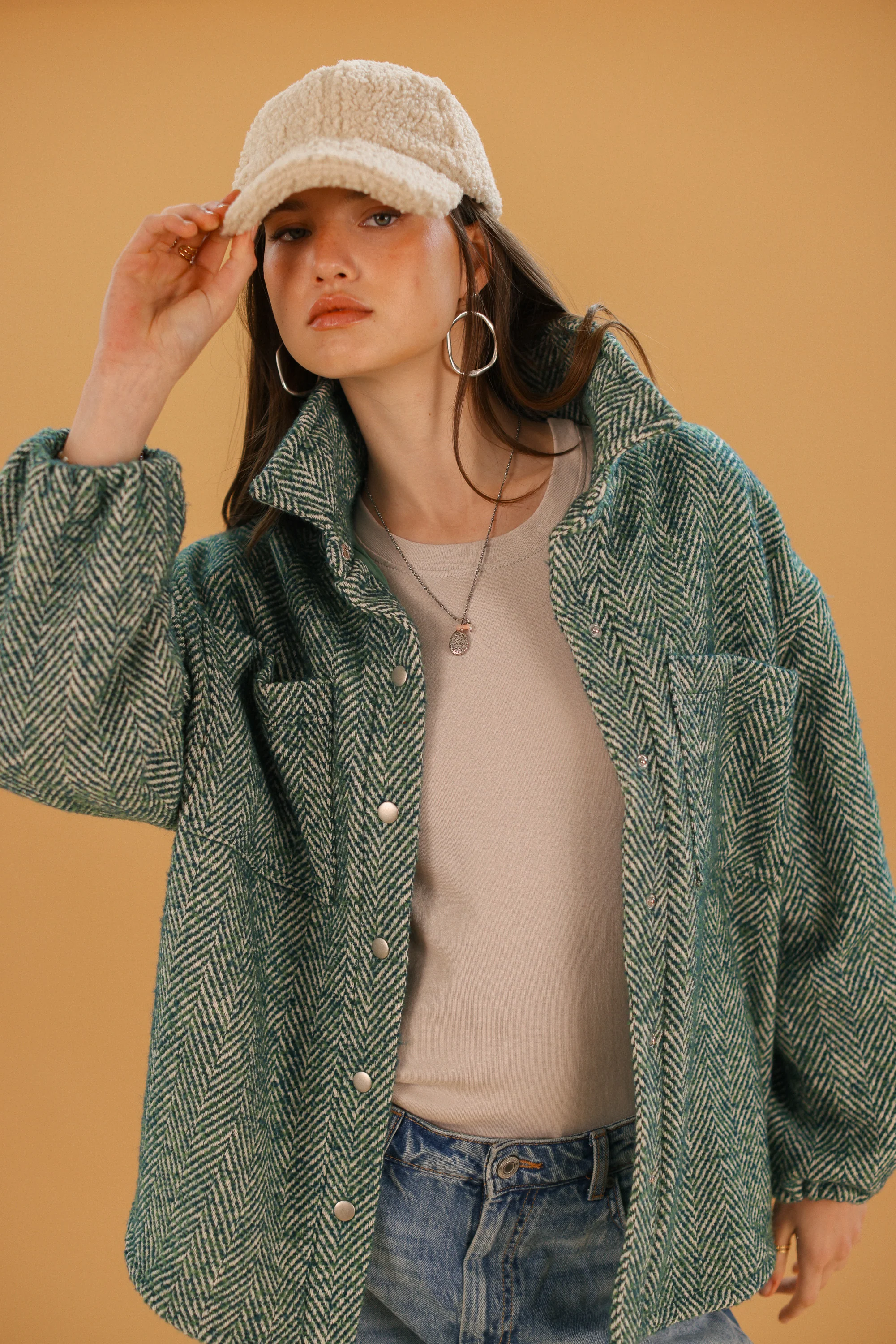 Jacket Kimi Sage Herringbone - Image 20
