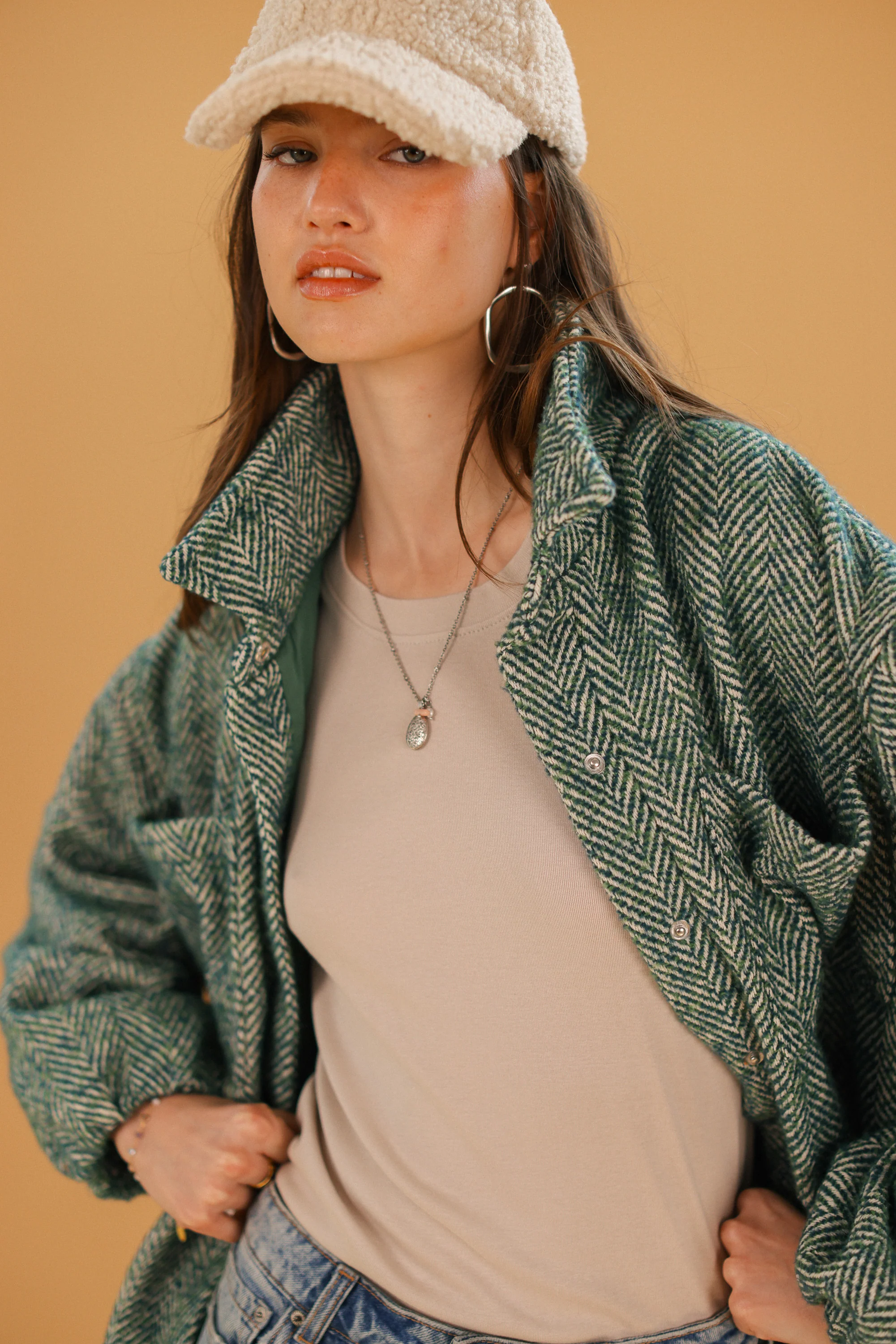 Jacket Kimi Sage Herringbone - Image 21