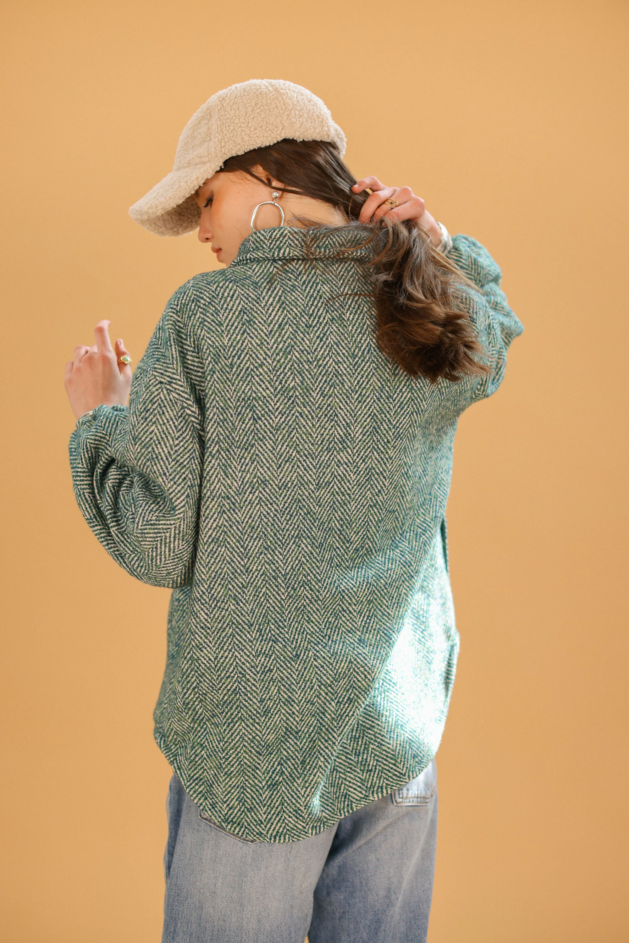 Jacket Kimi Sage Herringbone - Image 22