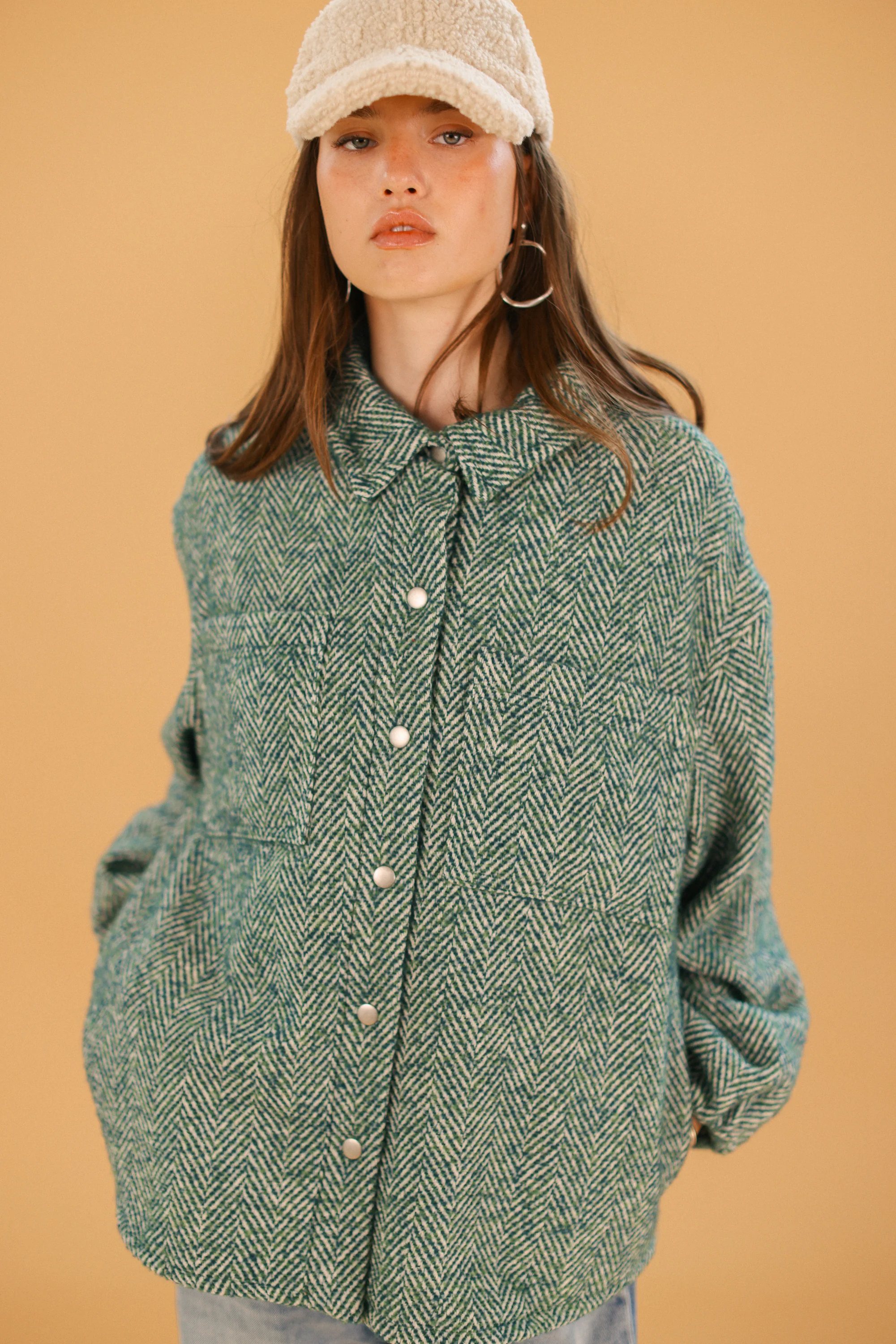 Jacket Kimi Sage Herringbone - Image 23