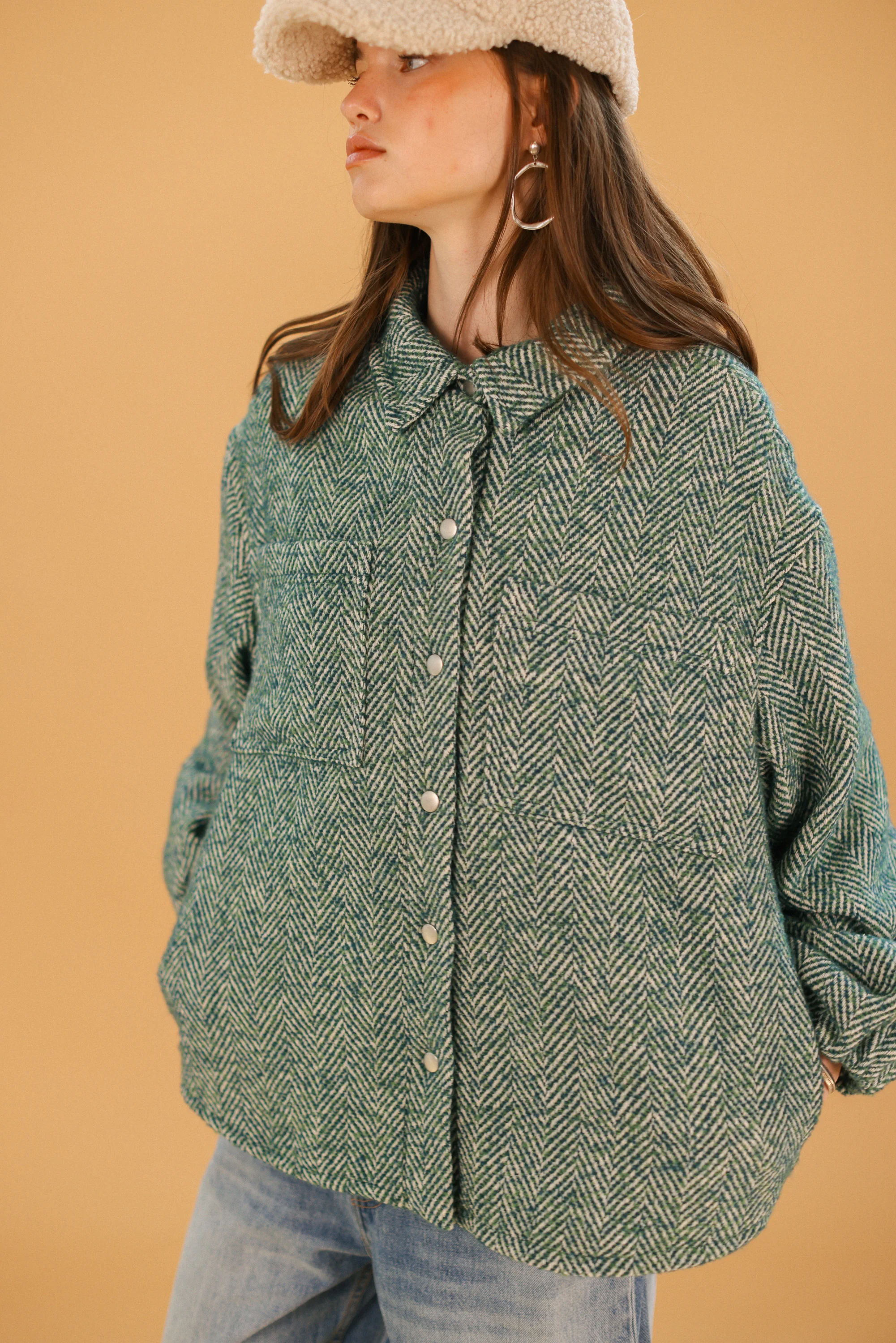 Jacket Kimi Sage Herringbone - Image 24