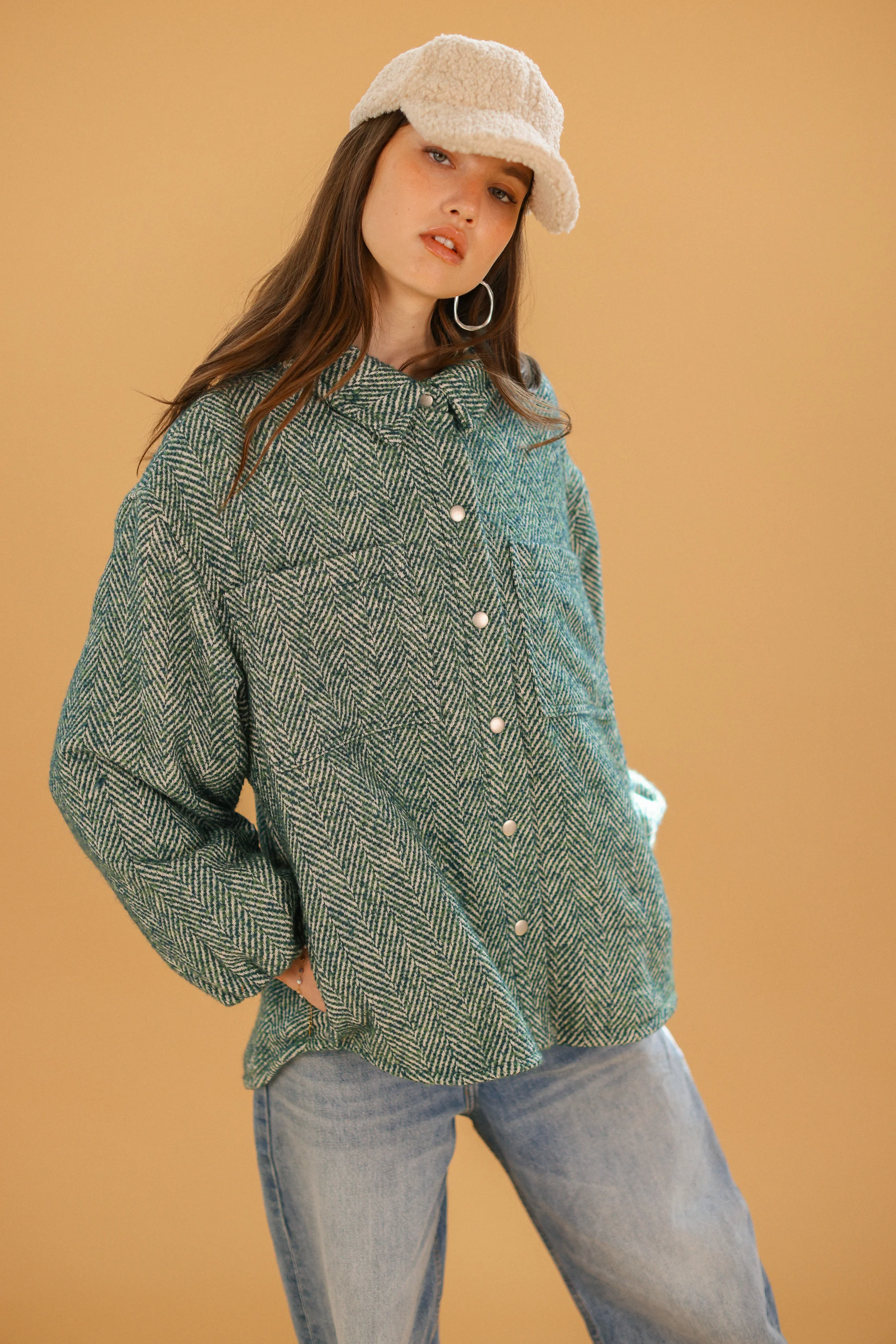 Jacket Kimi Sage Herringbone - Image 25