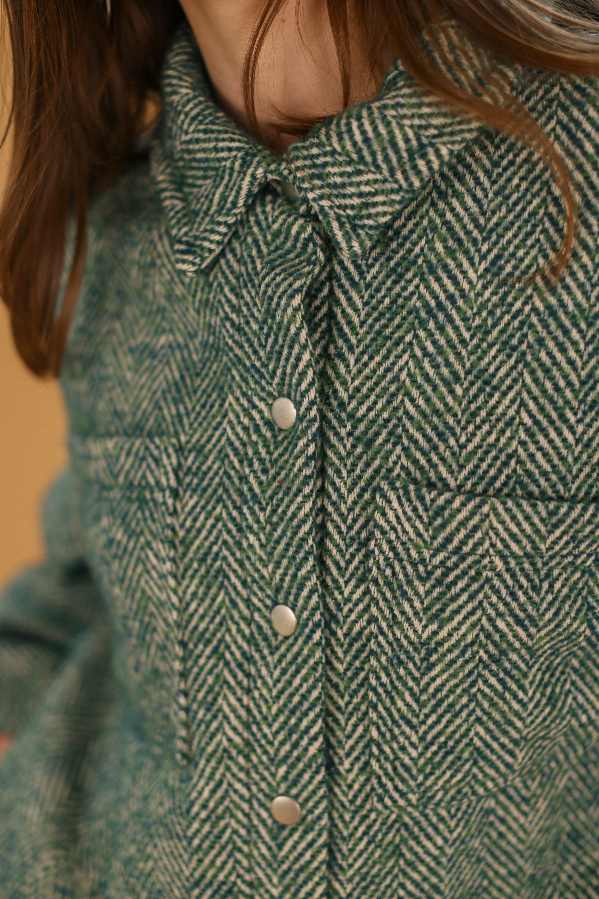 Jacket Kimi Sage Herringbone - Image 3