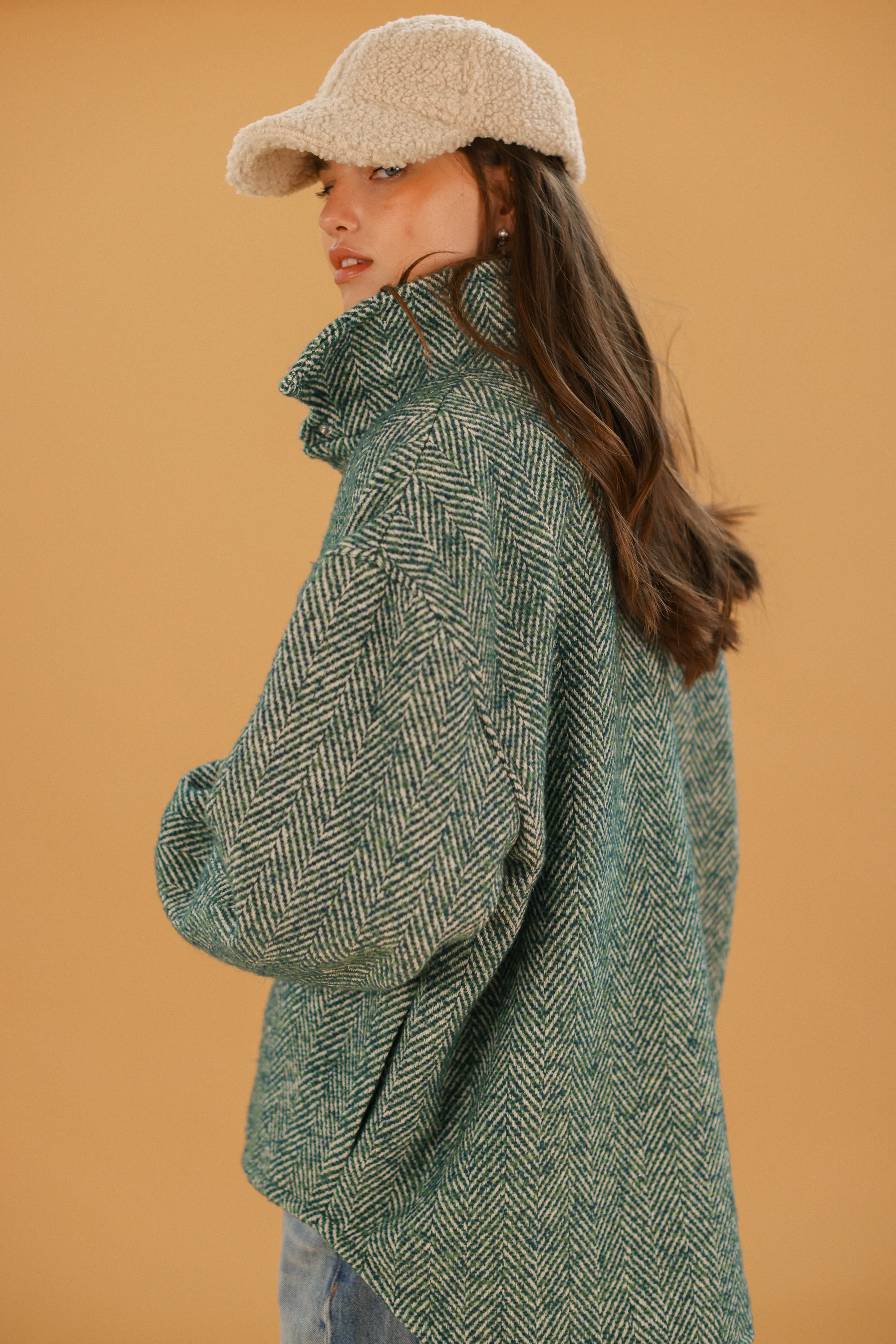 Jacket Kimi Sage Herringbone - Image 8