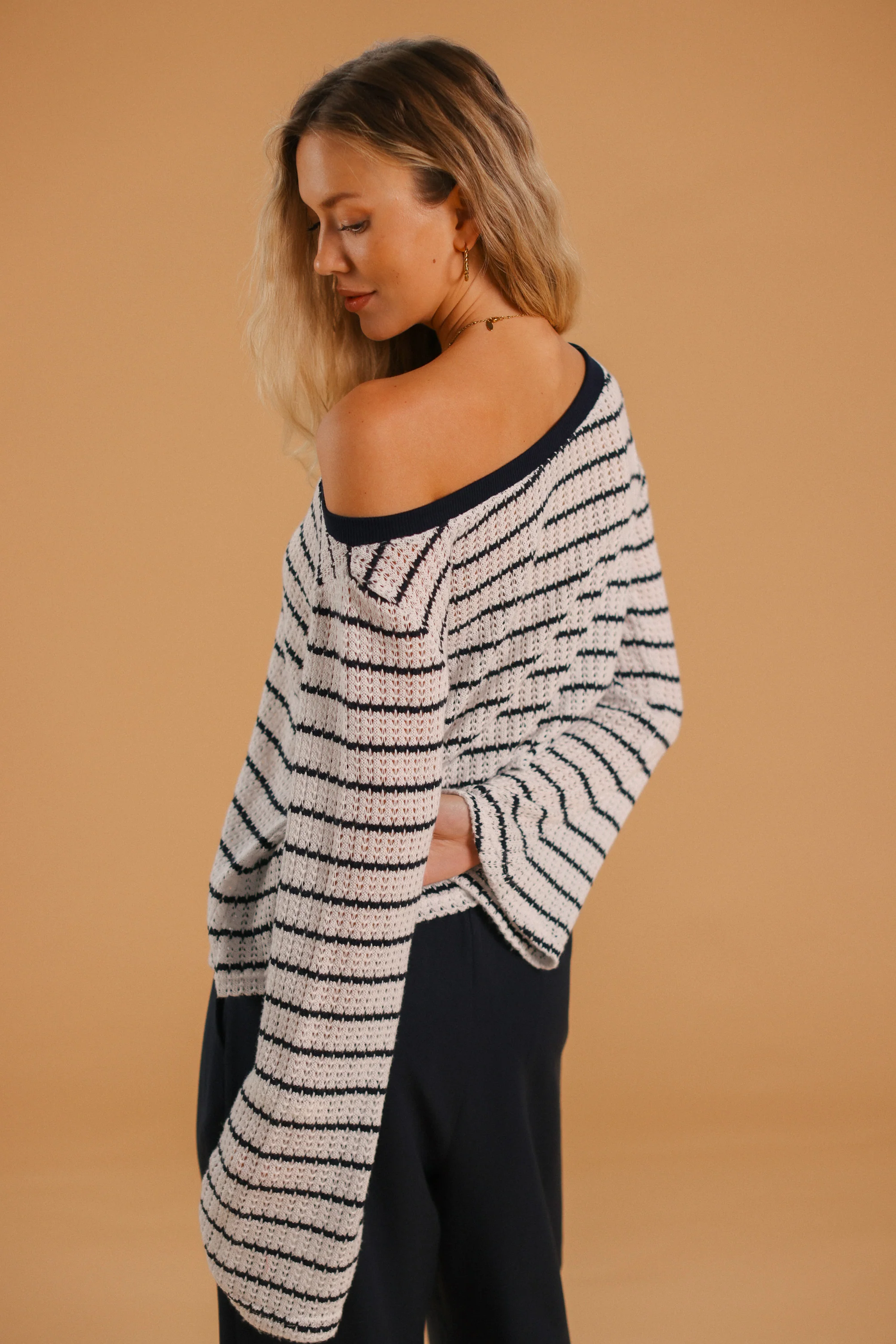 Knit Sweater Aurelie Navy Stripes - Image 7