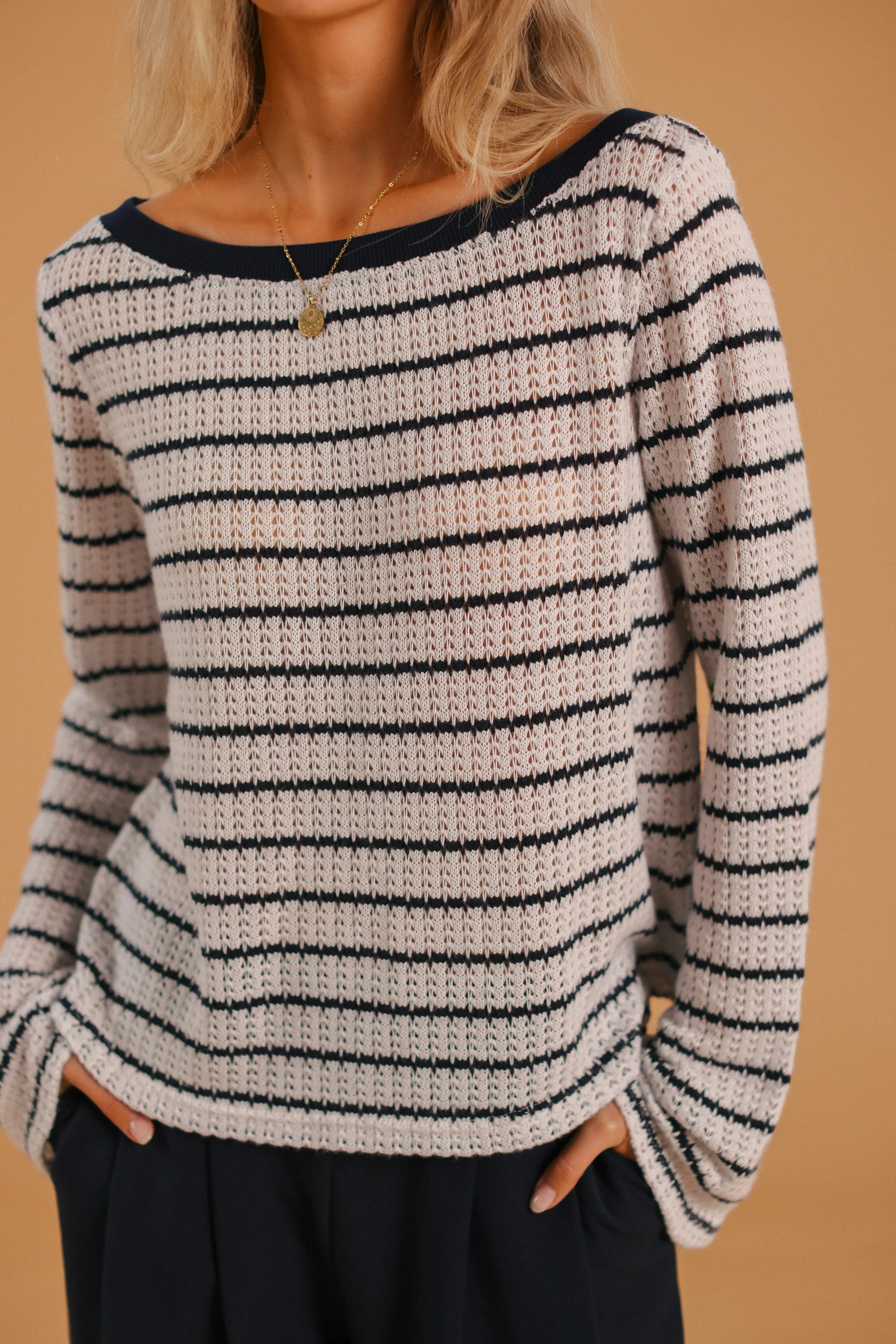 Knit Sweater Aurelie Navy Stripes - Image 8