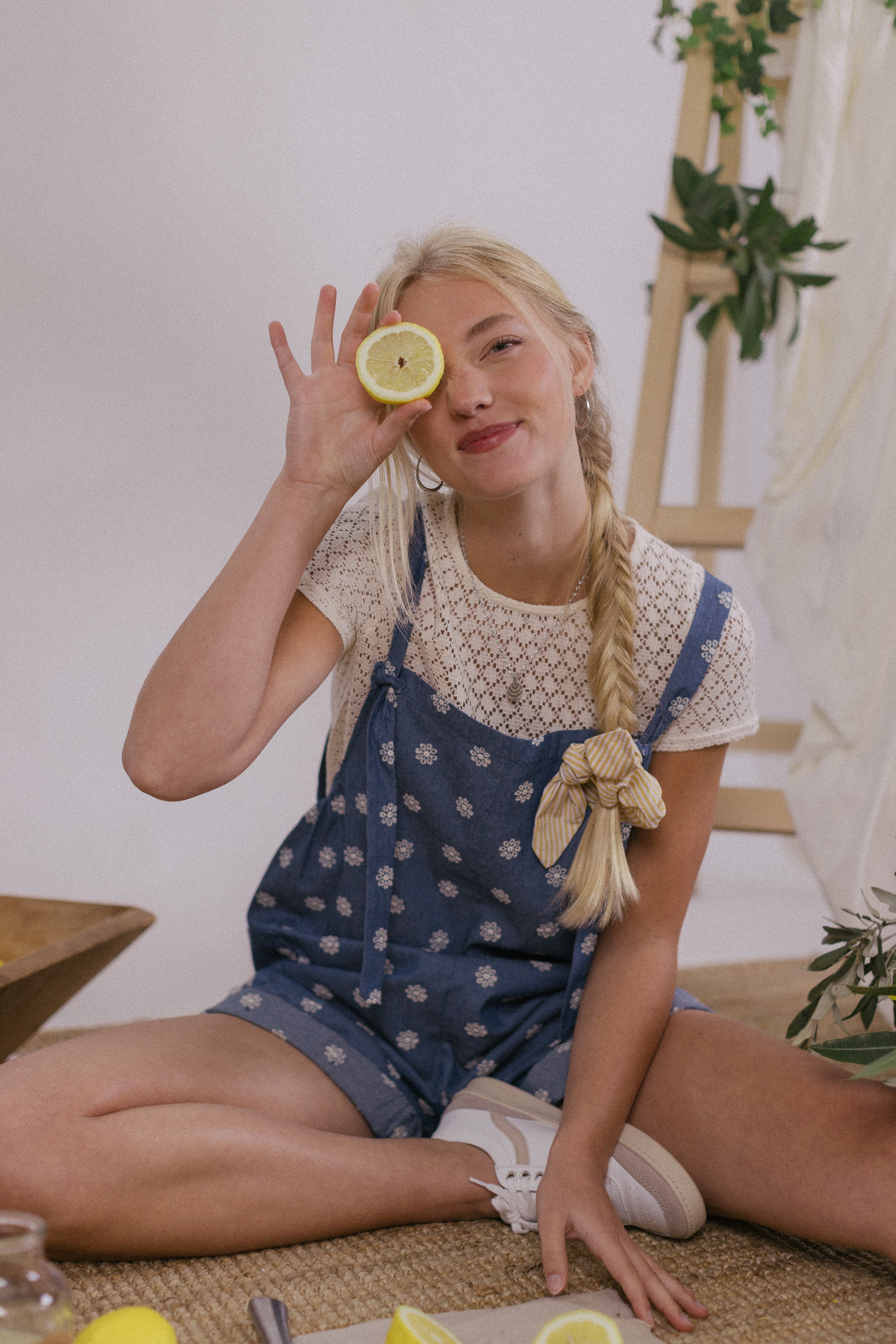 Playsuit Kalina Denim Daisies - Image 4
