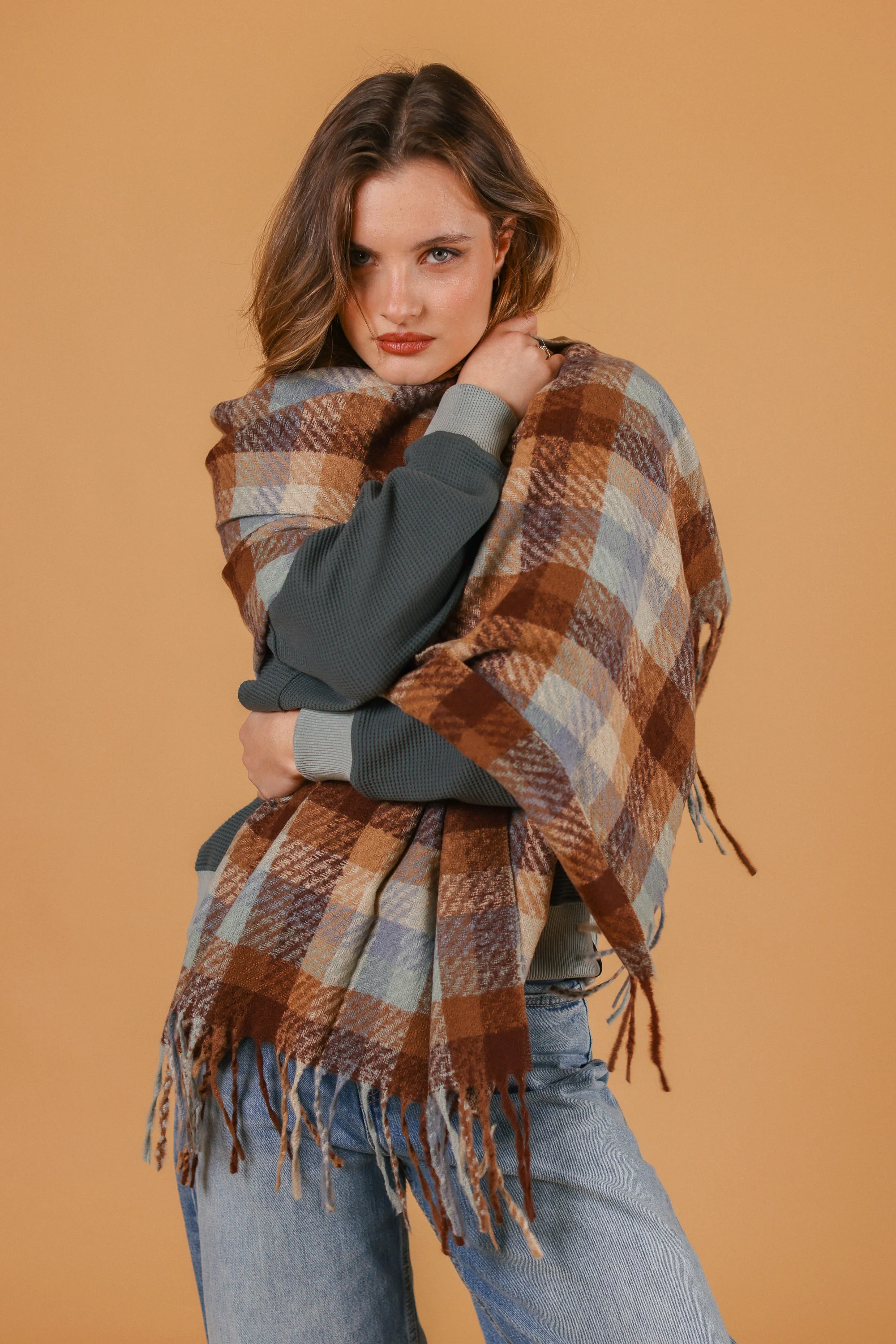 Scarf Callen Brown Pastels - Image 2