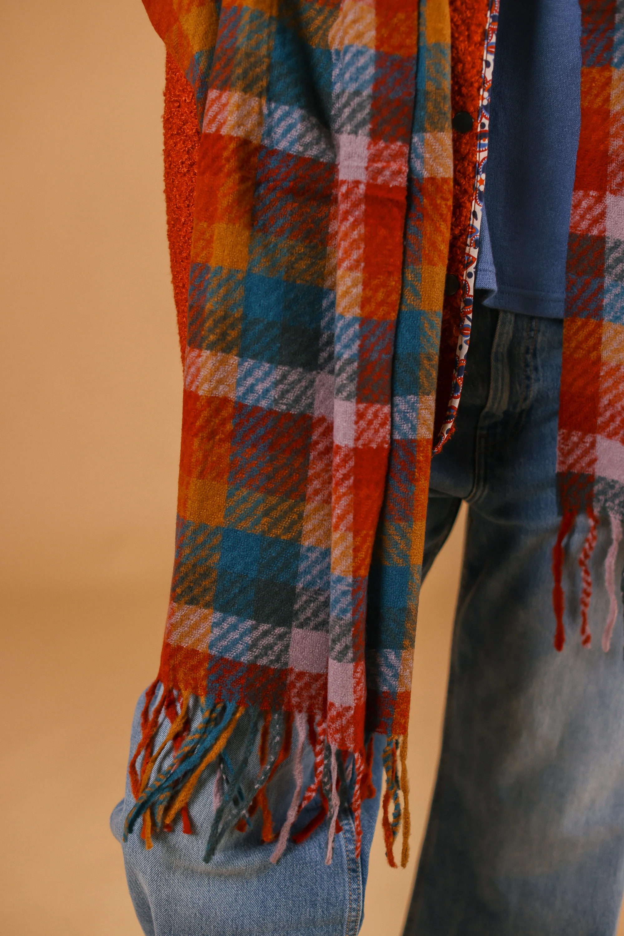 Scarf Callen Red Turqoise - Image 4