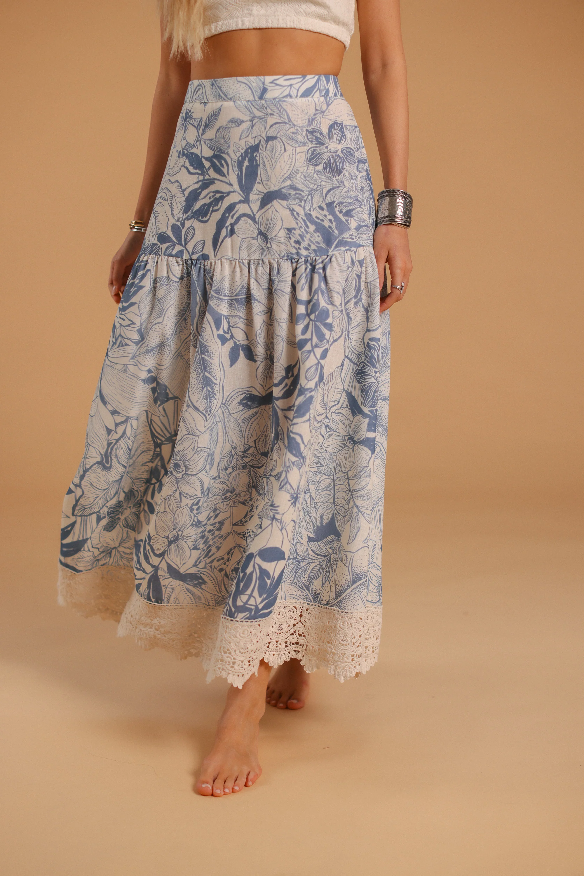 Skirt Celina Blue Flowers - Image 7