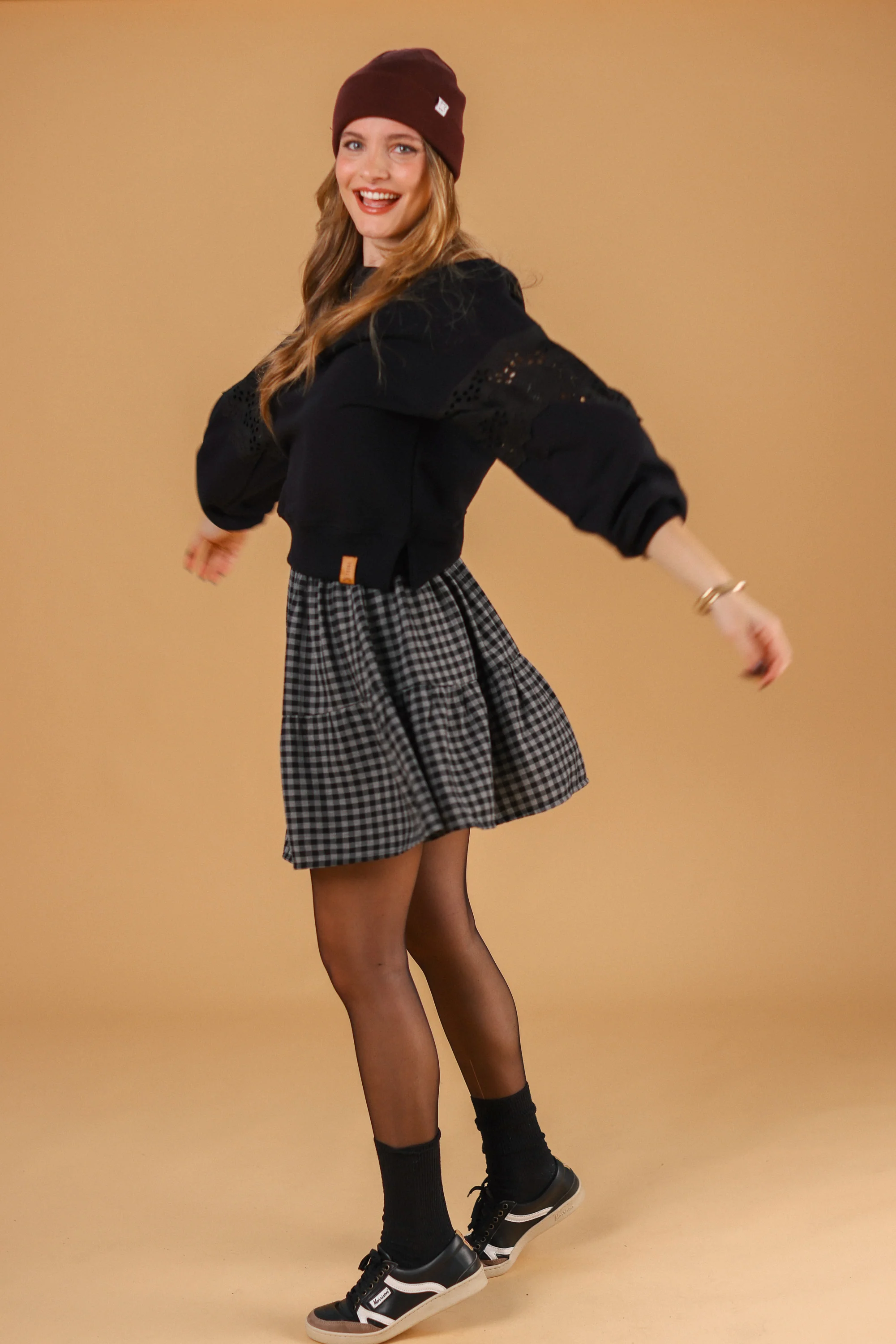 Skirt Joryn Grey Checkered