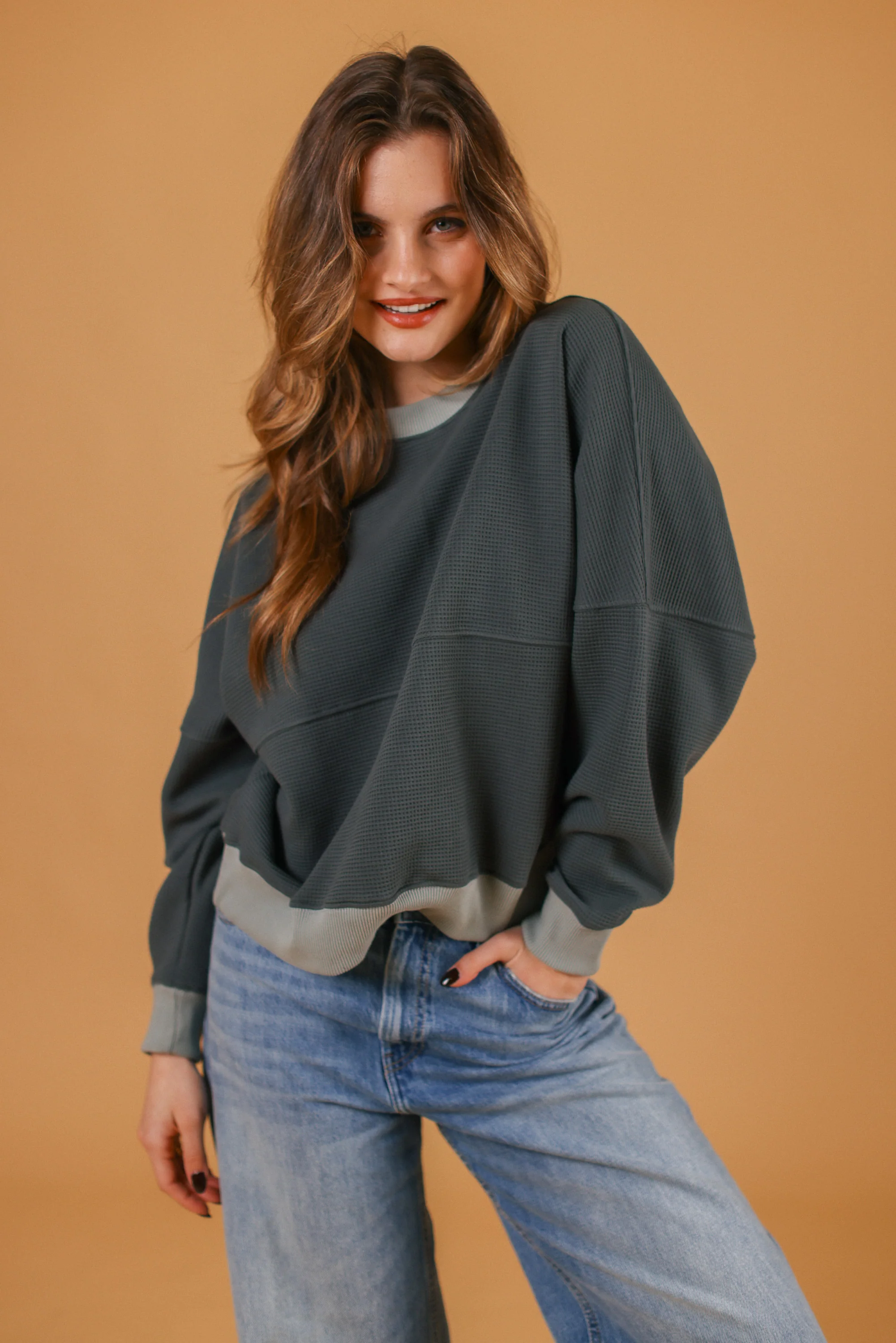Sweater Aldina Dusky Teal - Image 2