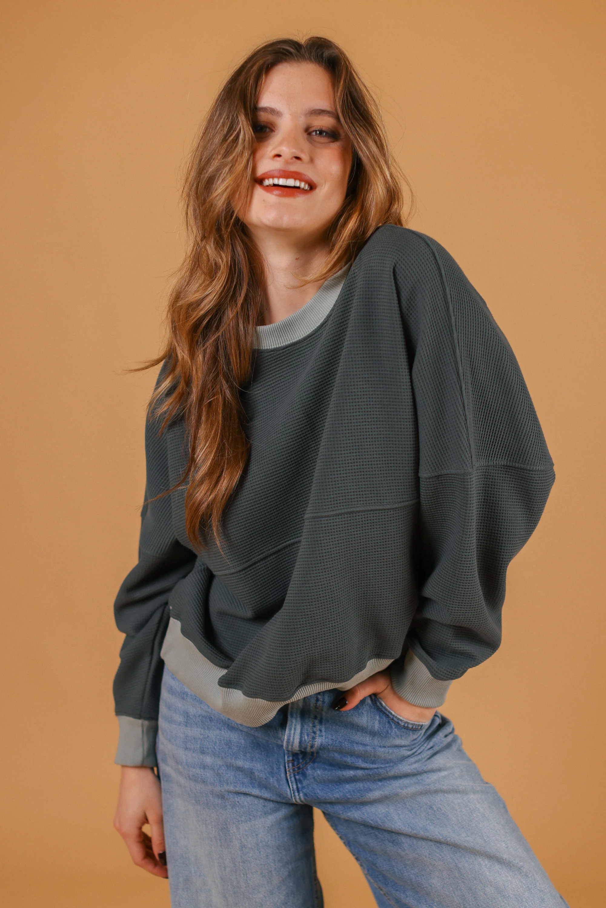Sweater Aldina Dusky Teal - Image 3
