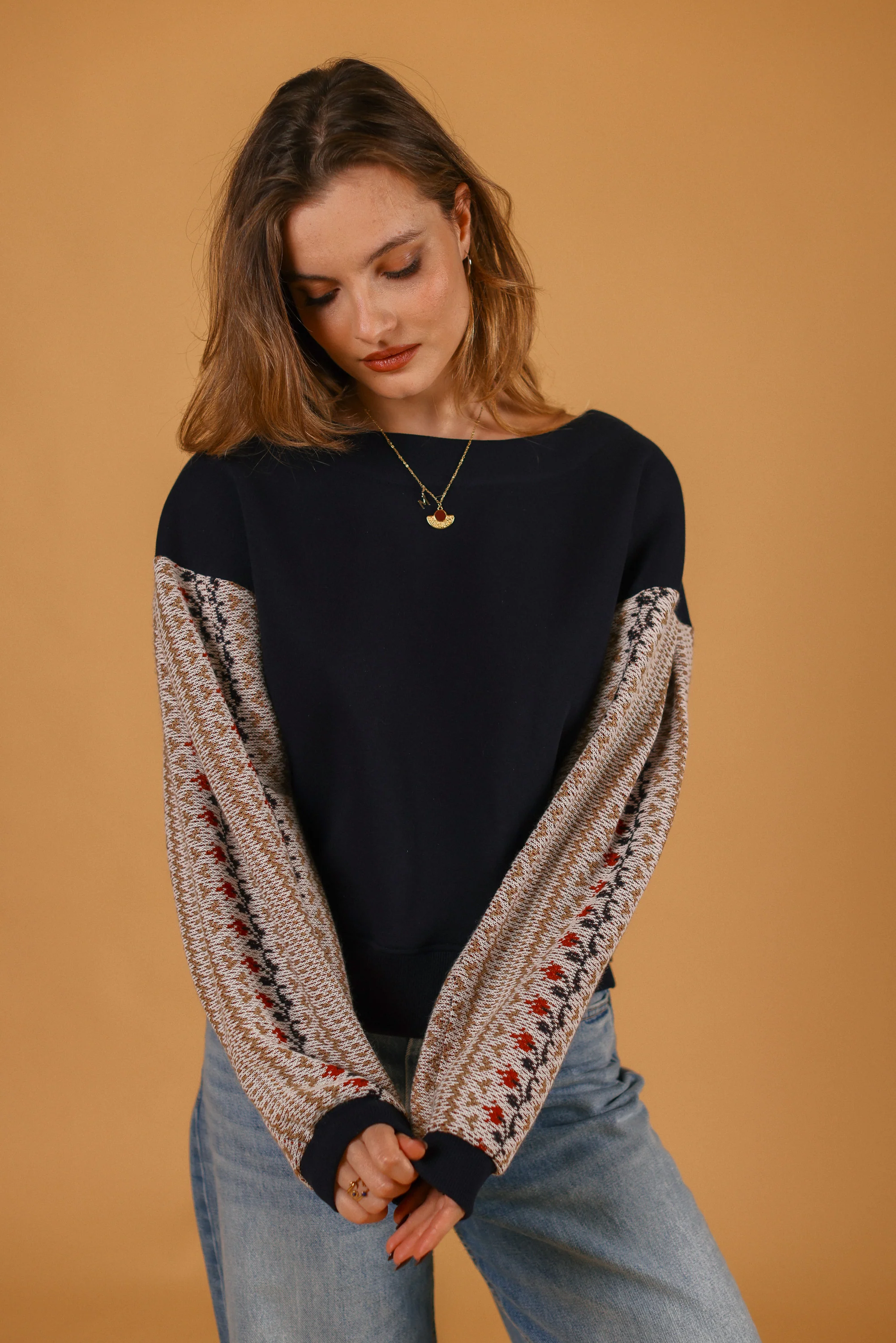 Sweater Caelia blue folk - Image 2