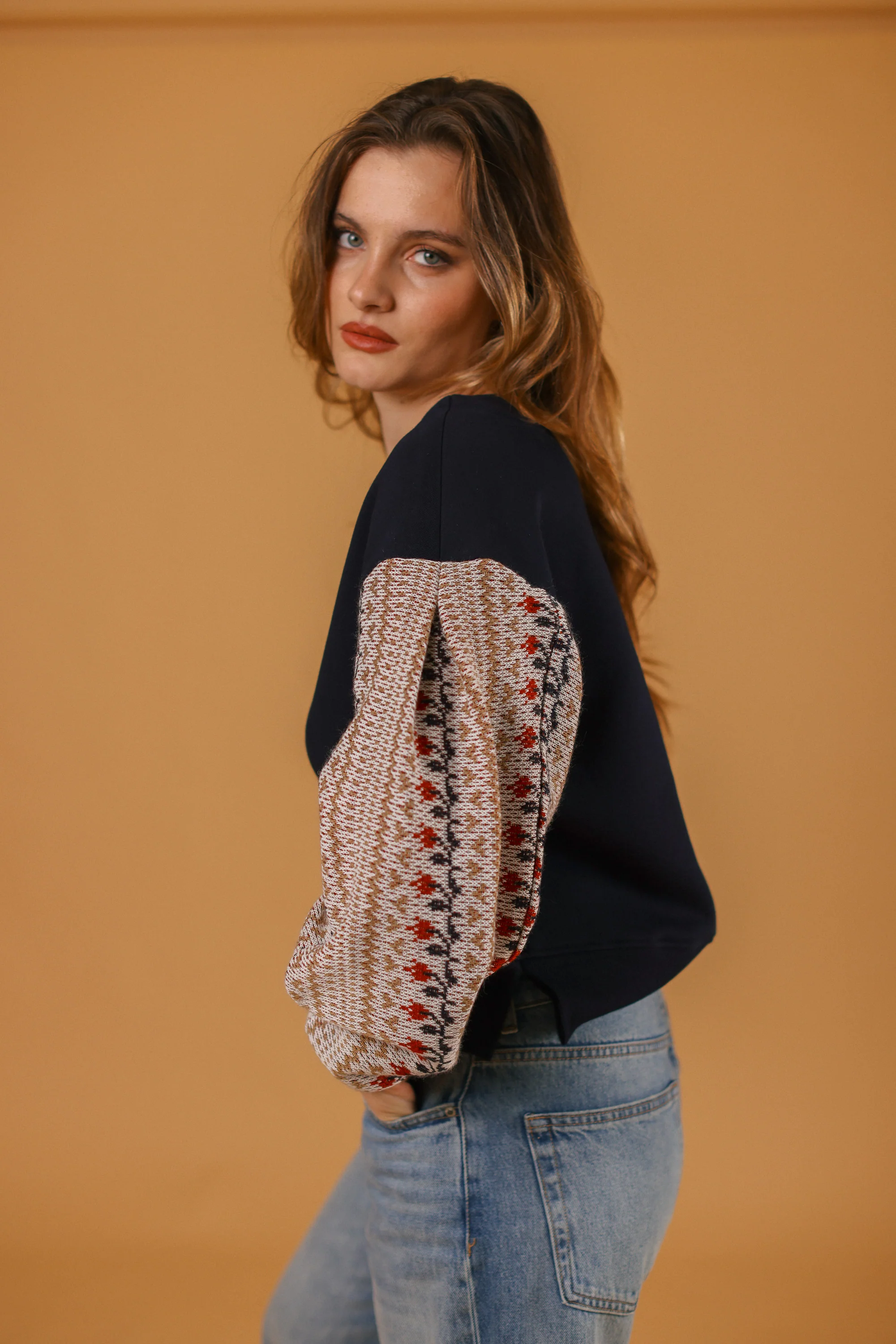 Sweater Caelia blue folk - Image 3