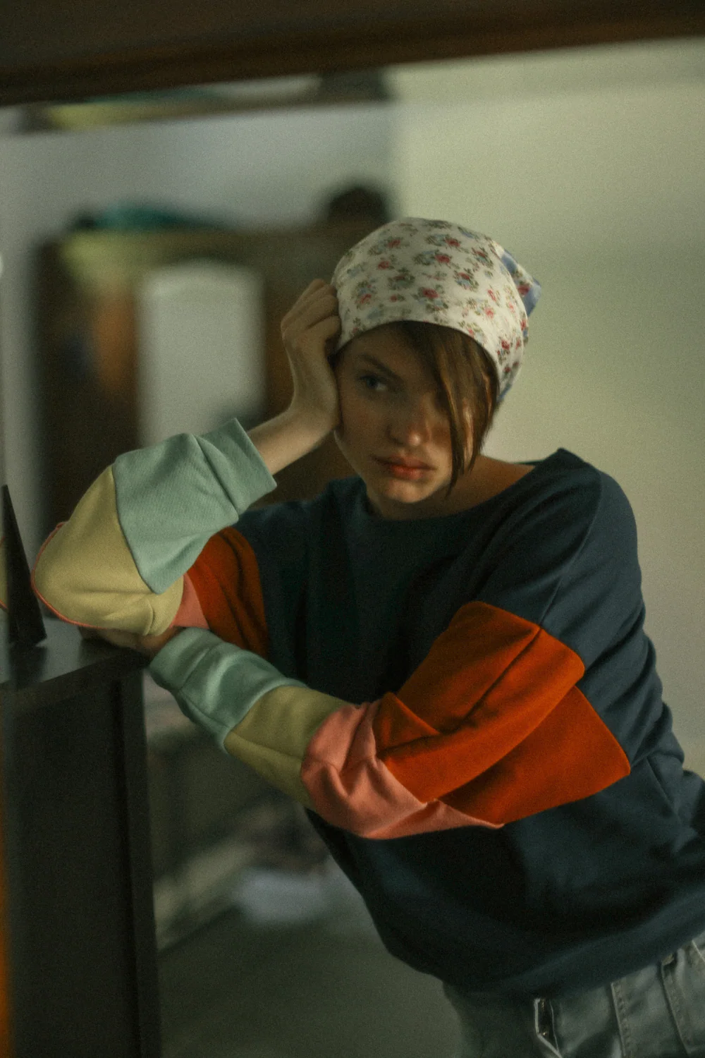 Sweater Happy in blue-grey - Image 5