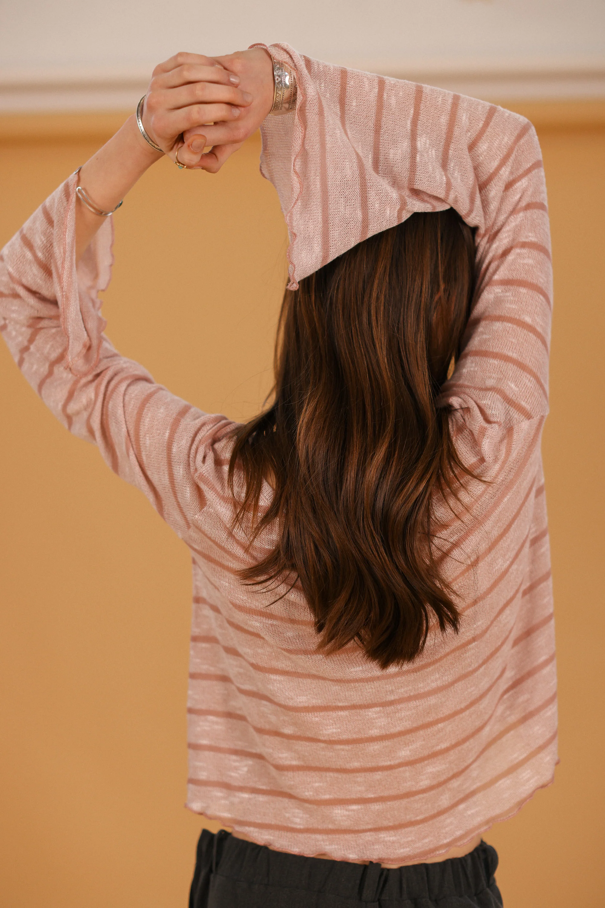 Top Keri Dusty Pink Stripes - Image 8