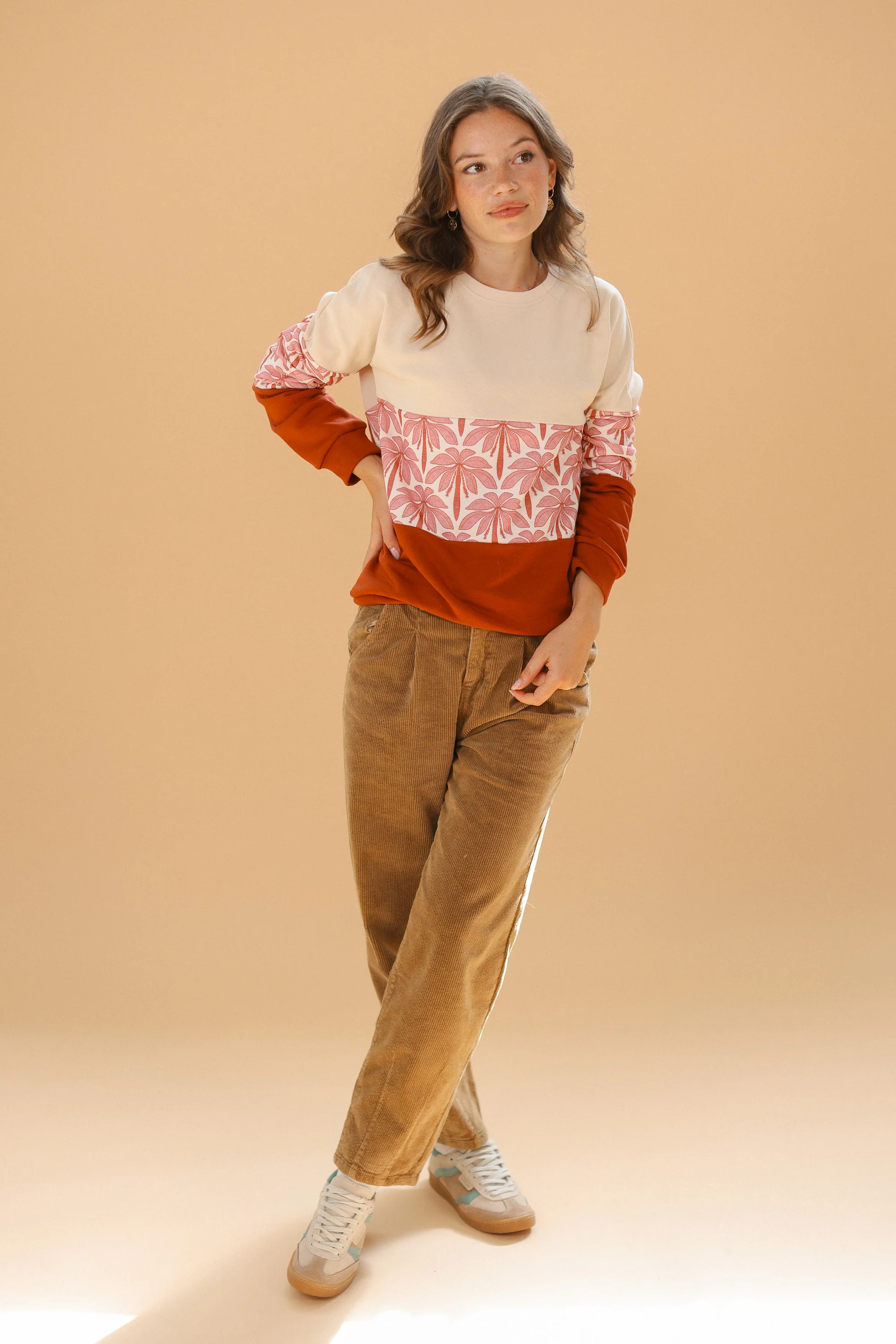 Sweater Mia Cream Rose Palms - Image 8