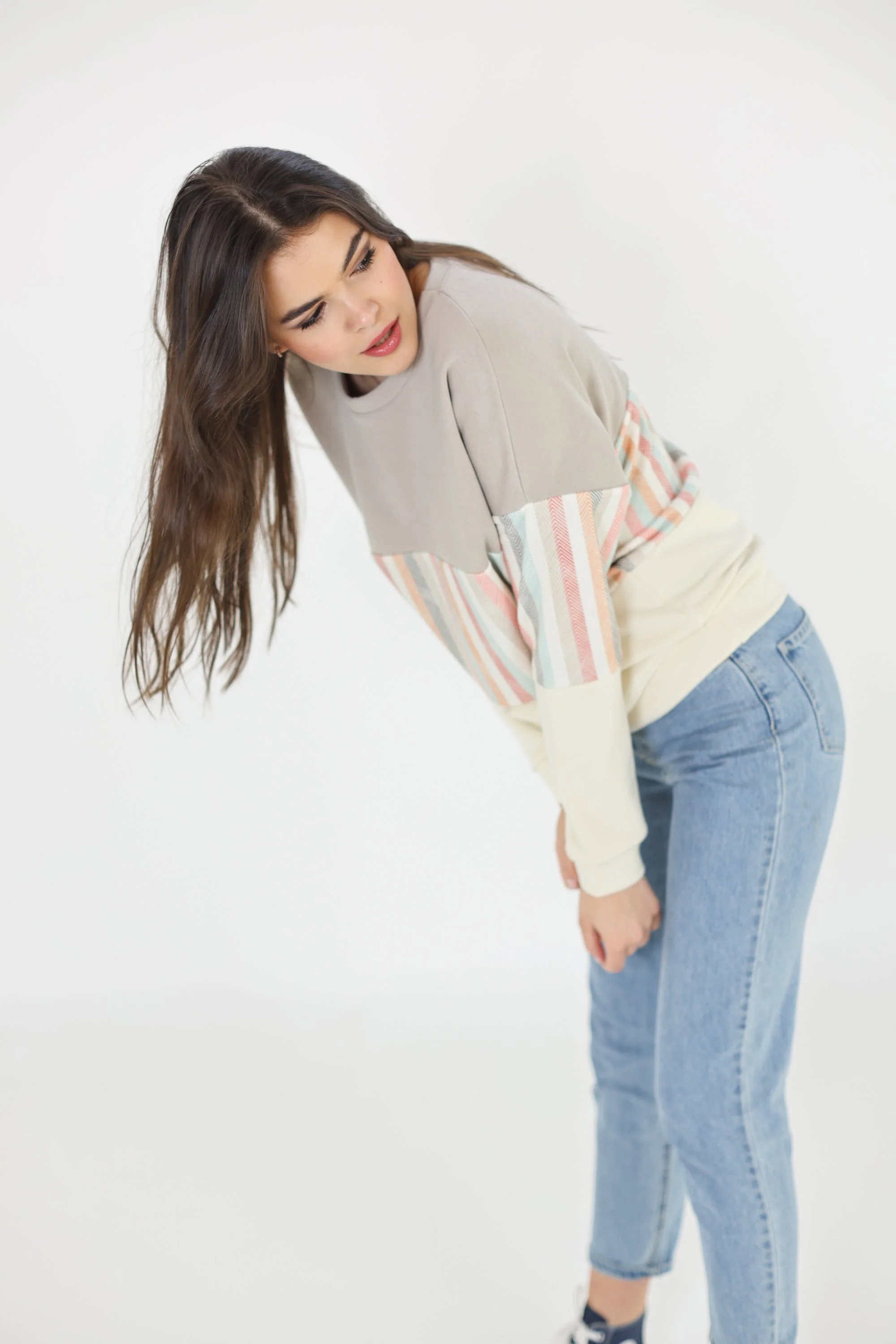 Sweater Mia Mocha Candy Stripes - Image 5