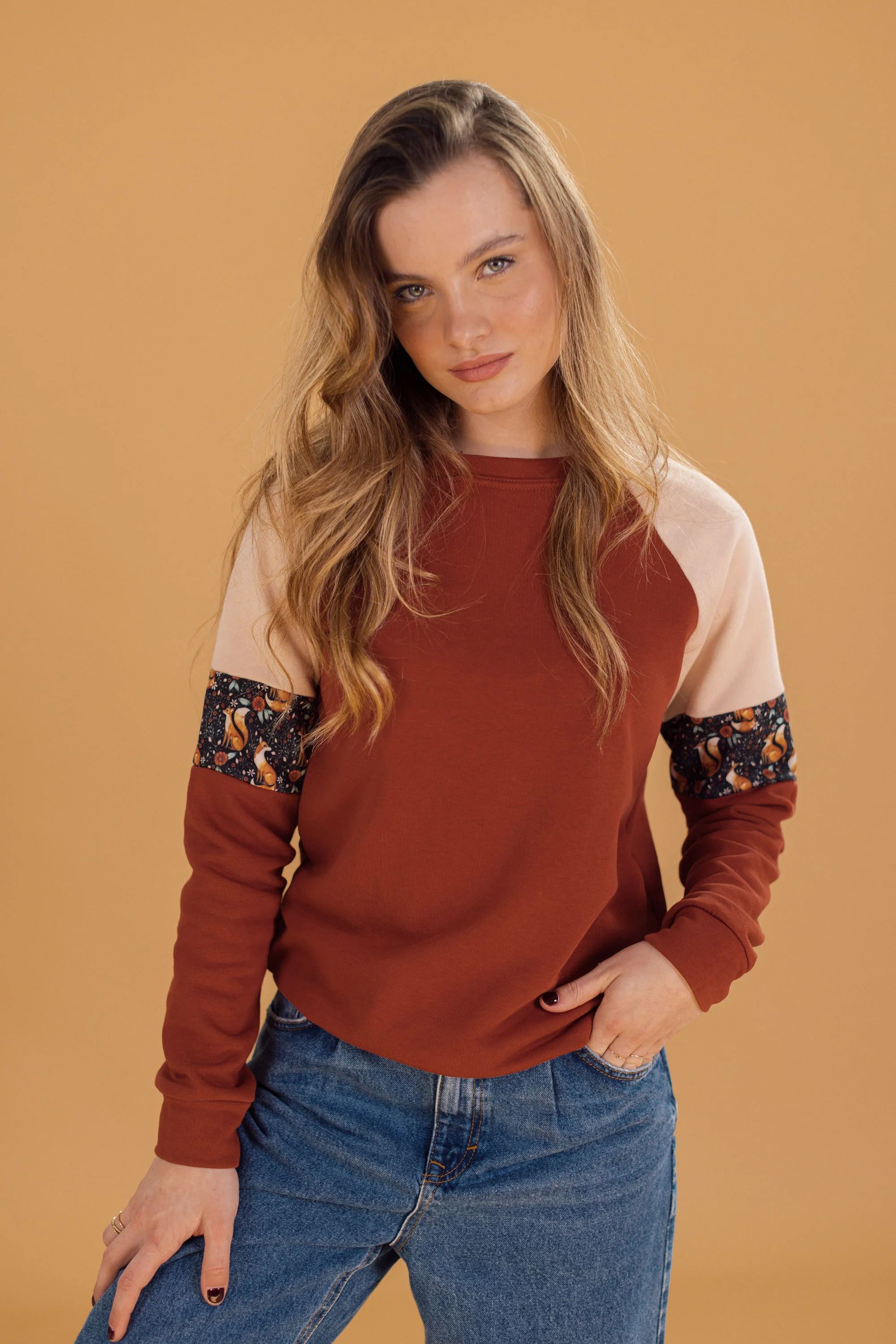 Sweater Sharon Terracotta Fox Ecru - Image 4