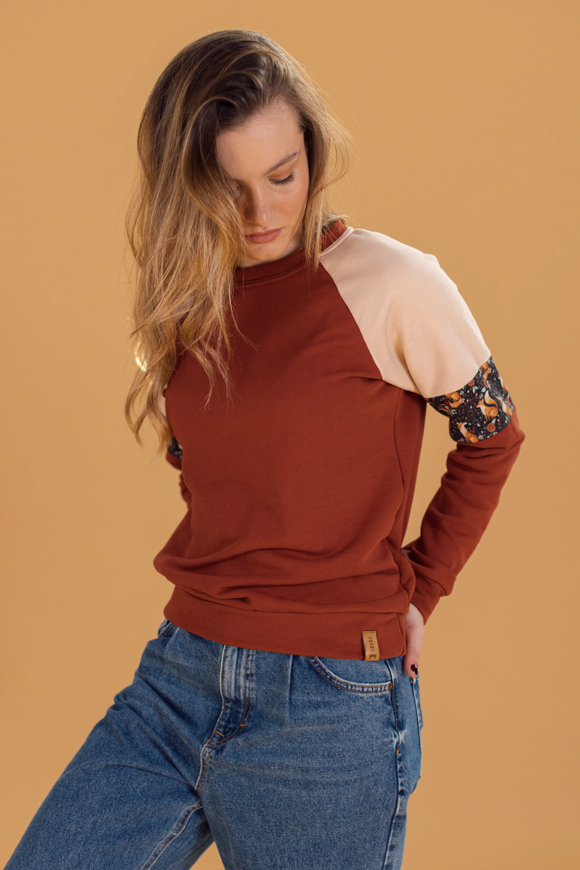 Sweater Sharon Terracotta Fox Ecru - Image 9