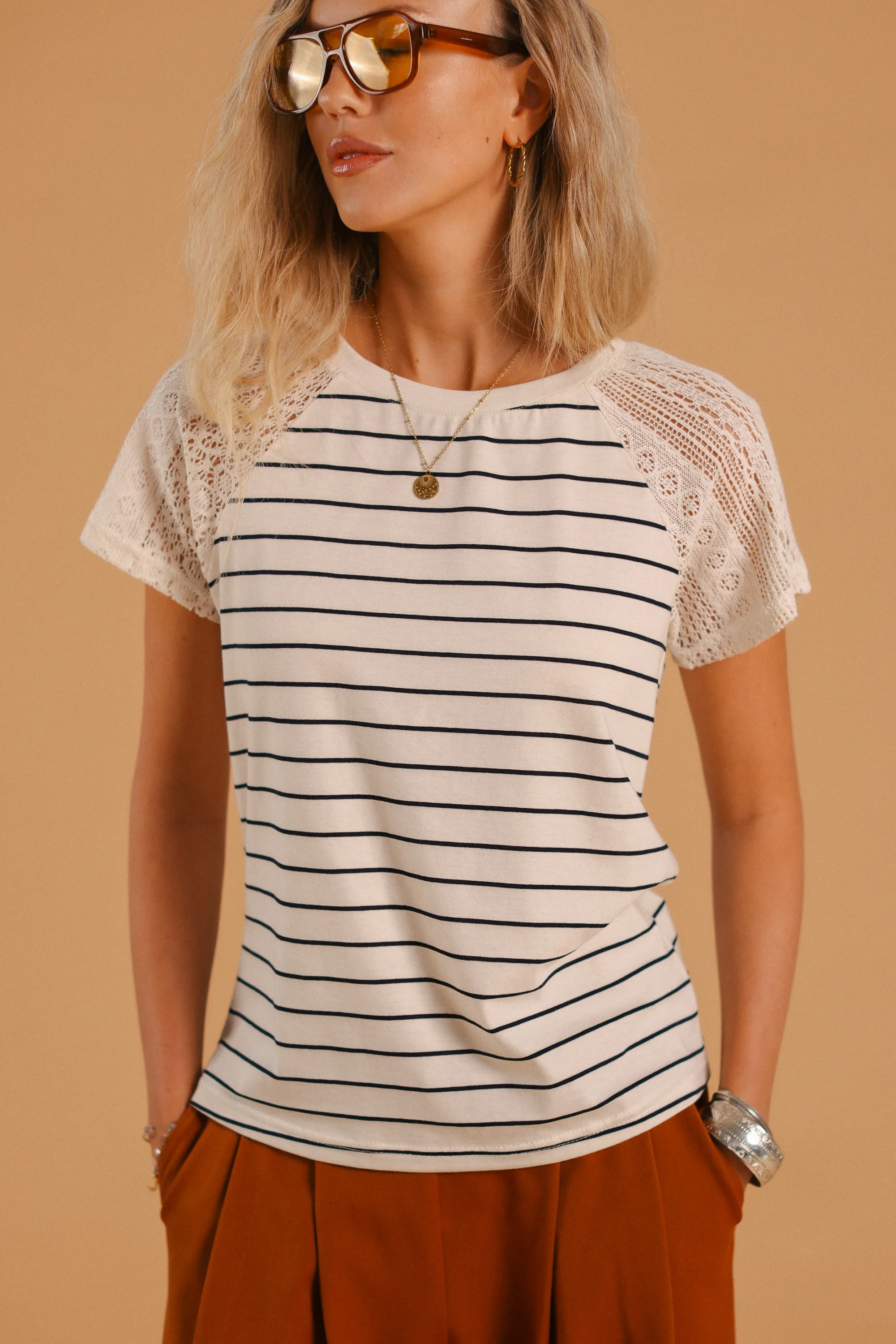 Top Alex Lace Stripes - Image 2